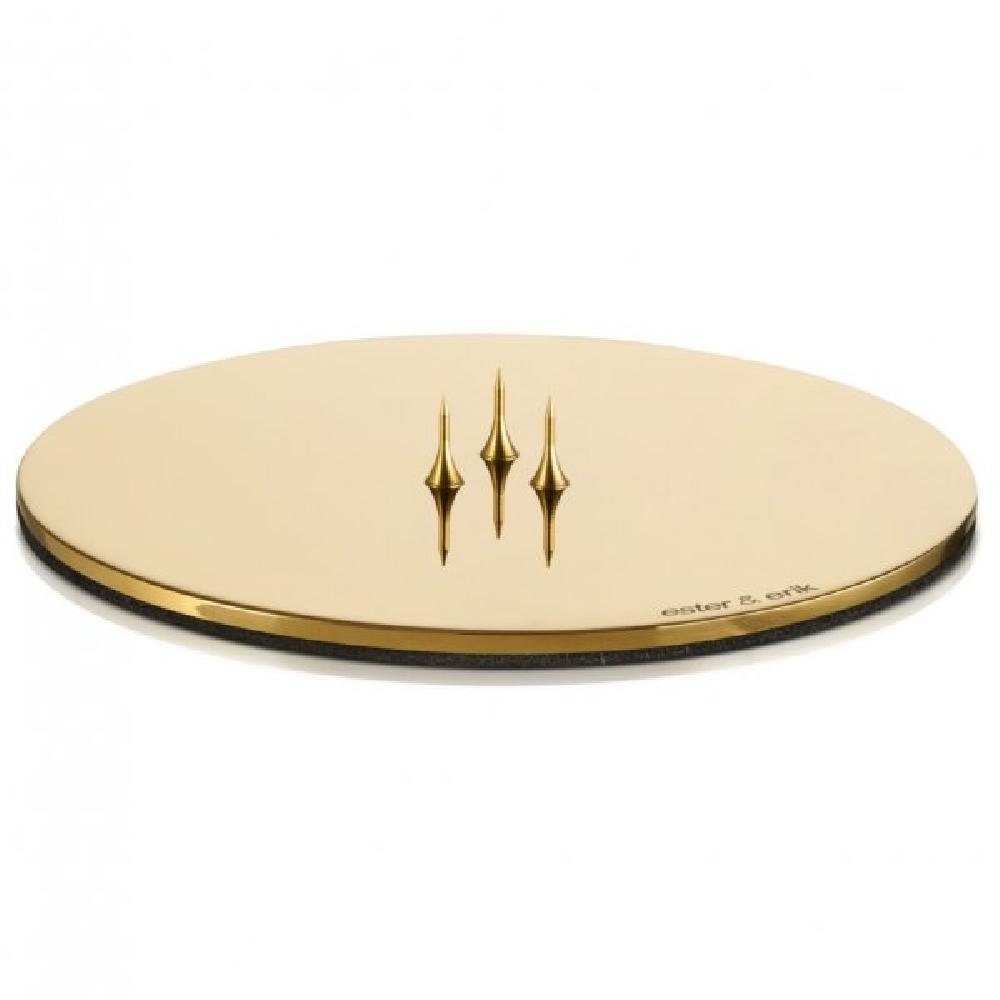 ester & erik Kerzenhalter Kerzenplatte Medium Gold Shiny günstig online kaufen