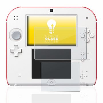 upscreen Panzerglasfolie für Nintendo 2DS, Displayschutzglas, Schutzglas Glasfolie matt entspiegelt