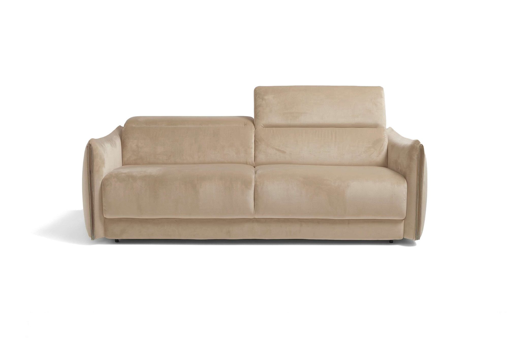 Egoitaliano Schlafsofa FOX, 216 cm, Made in Italy-Designsofa mit Dauerschlaffunktion, 1 Teile, Bettsofa, Luxus-Microfaser mit verstellbaren Kopfstützen