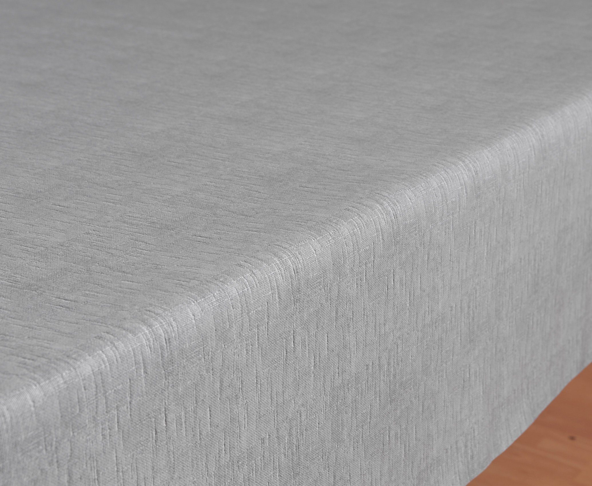 Beautex Tischdecke Wachstuchtischdecke, Leinen grau, abwischbar Wachstuch Garten (1-tlg), Wasserundurchlässiger Tischschutz mit versiegelter Oberfläche