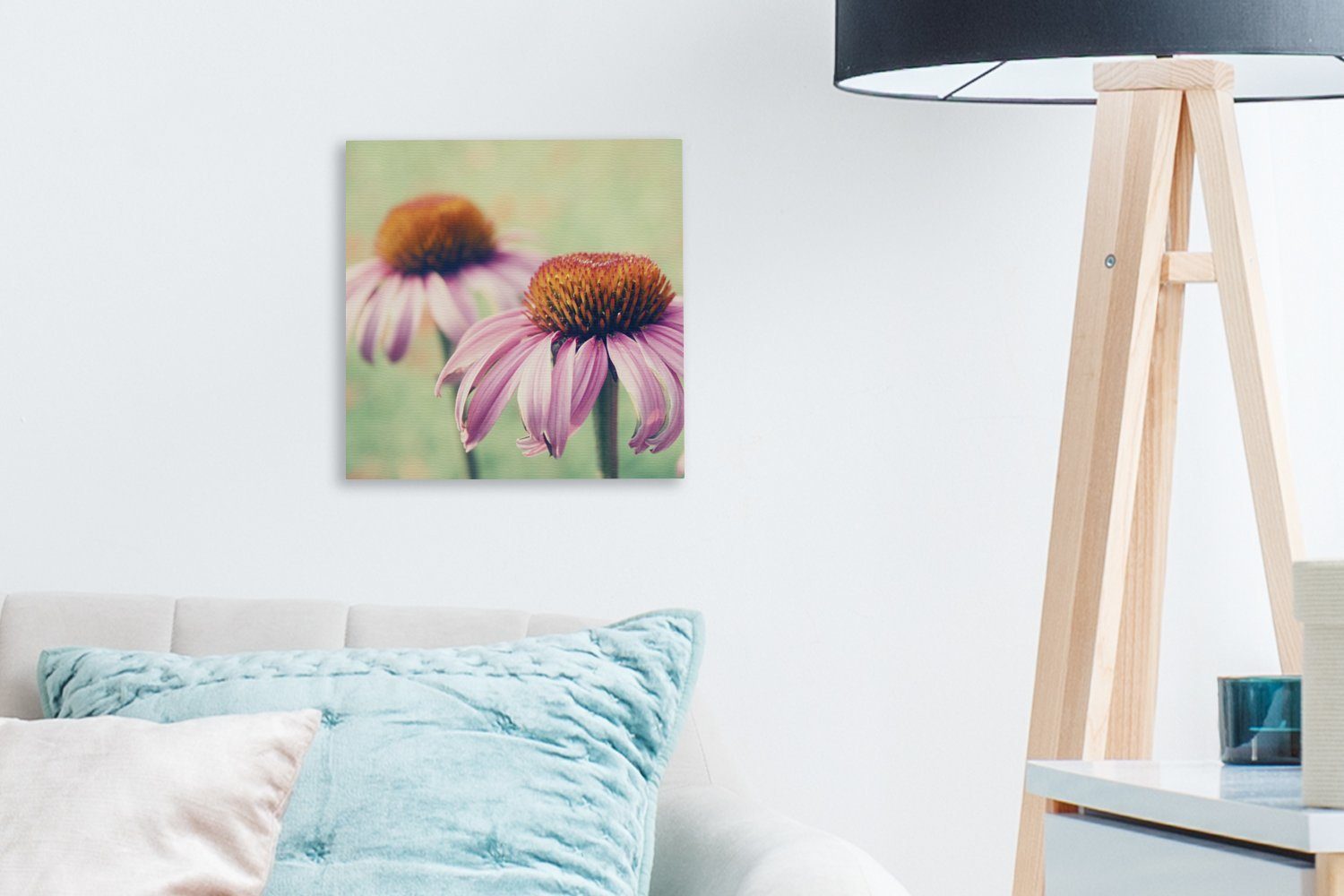 Echinacea, Schlafzimmer OneMillionCanvasses® St), rosa Wohnzimmer Leinwandbild (1 Leinwand Zwei für Bilder