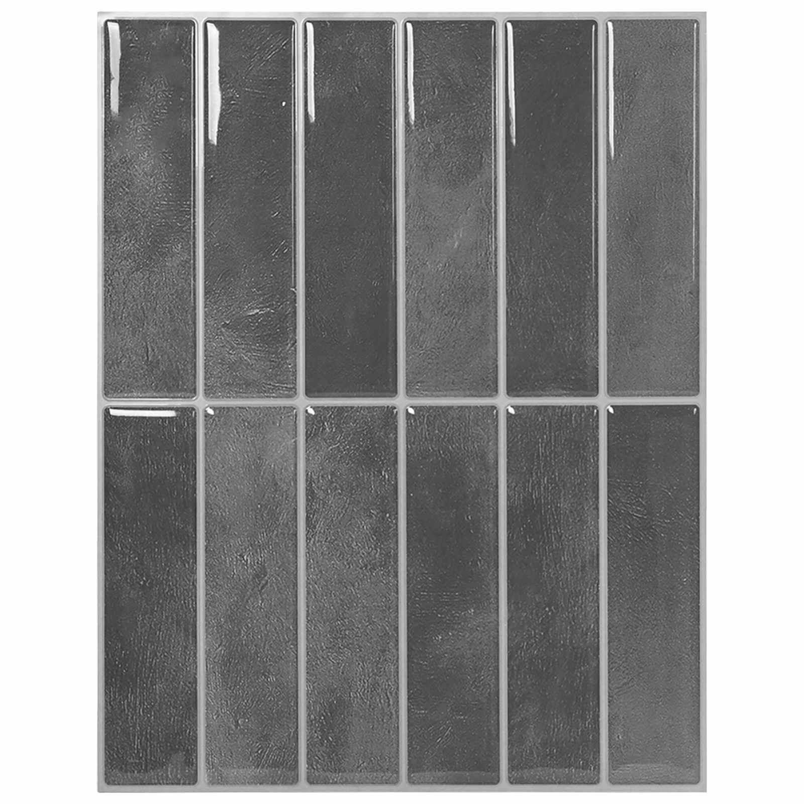 vidaXL Sticker Rechteckige Fliese 50 Stk. Grau 29 x 23 x 0,08 cm, (50-tlg)