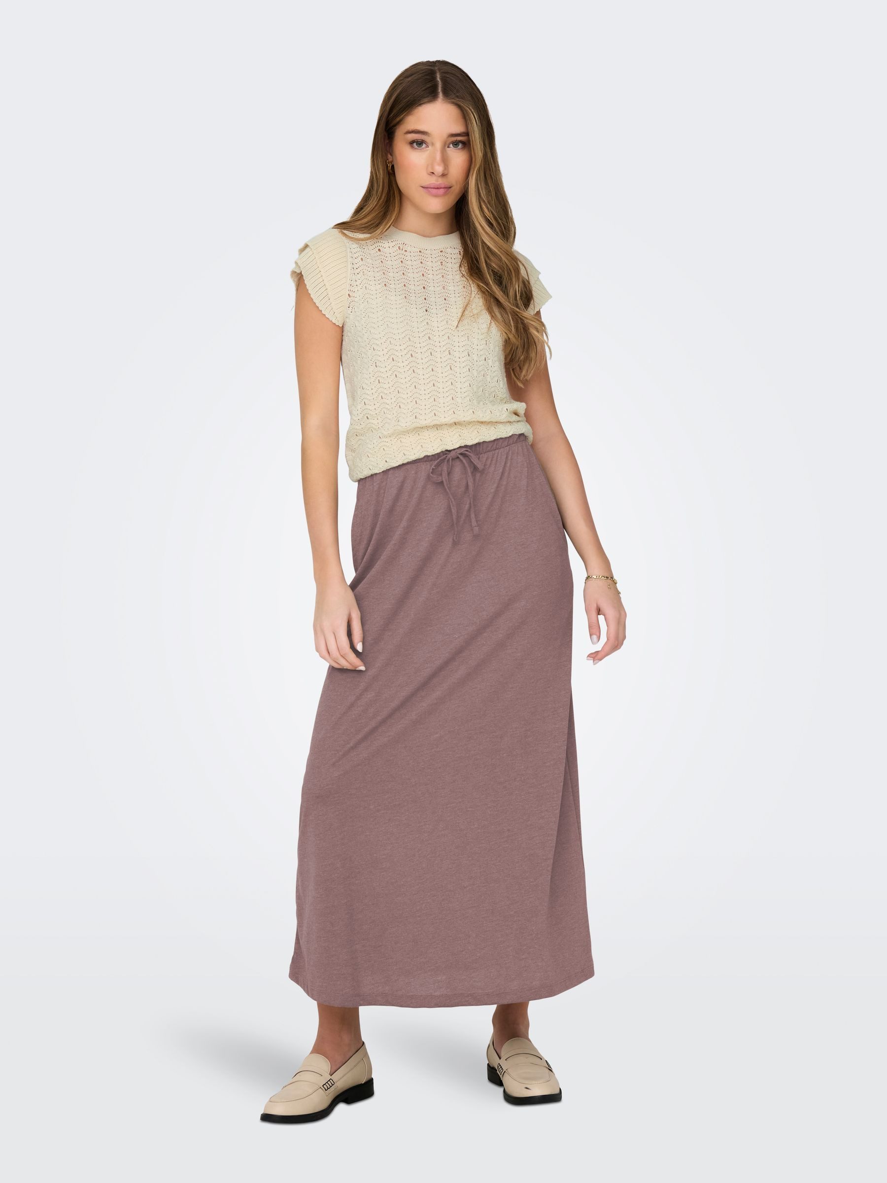 JACQUELINE de YONG Sommerrock Jersey Midirock günstig online kaufen