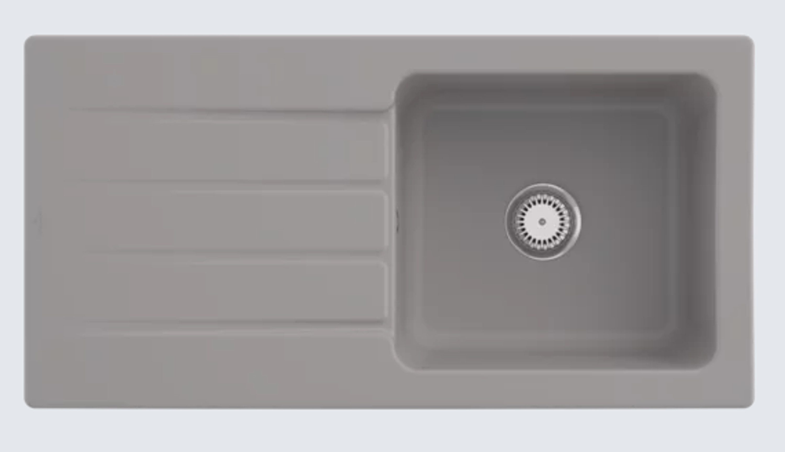 Villeroy & Boch Küchenspüle 3360 01 KD, Rechteckig, 100/22 cm, Architectura 60, Fossil grau