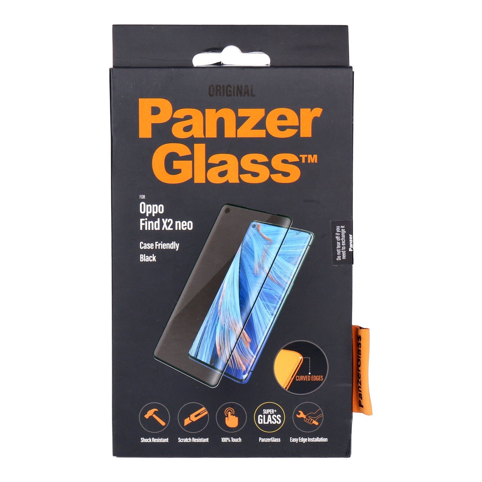 Schutzfolie Displayschutz Oppo Find X2 neo Case Friendly schwarz