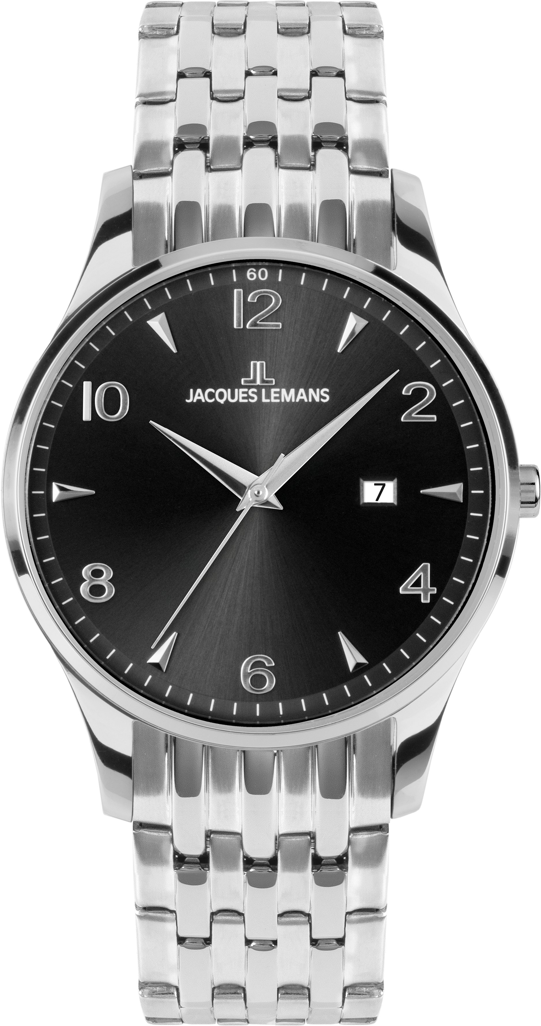 Jacques Lemans Quarzuhr London 1-2216E, Armbanduhr, Damenuhr, Edelstahlarmband, analog, Tag