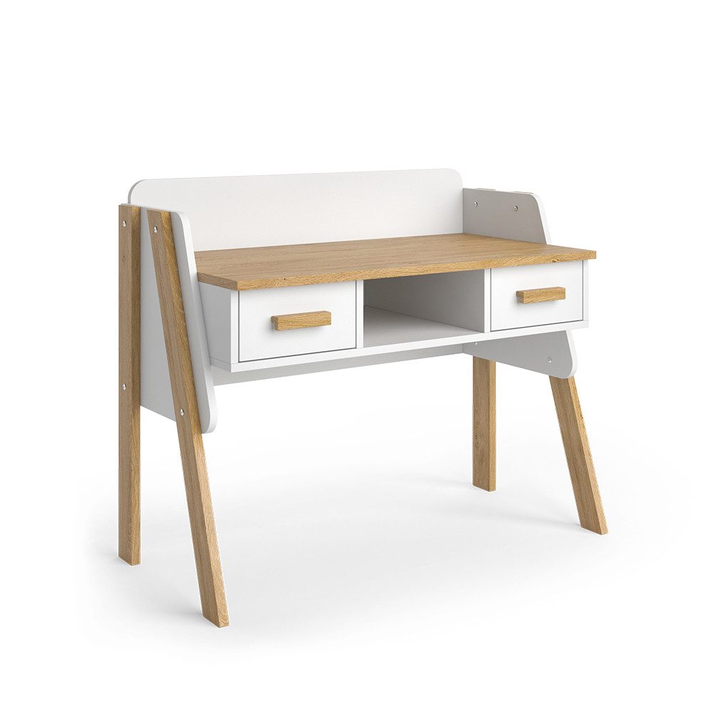 VitaliSpa® Schreibtisch Malia, Weiß/Eiche, 97 x 51 cm günstig online kaufen