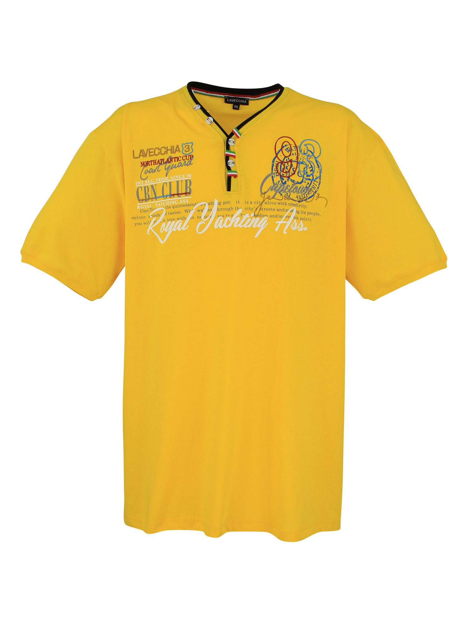 Lavecchia T-Shirt Lavecchia Herren T-Shirt LV-608 (Gelb, 5XL) Herrenshirt V günstig online kaufen