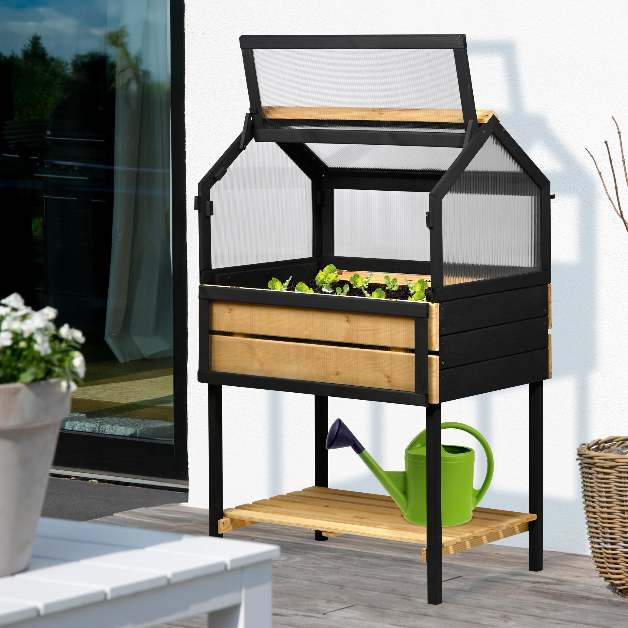 dobar Hochbeet "Vierjahreszeiten" Gr. L, Das Hochbeet ist ca. 76 x 48 x 118 cm (L x B x H) groß