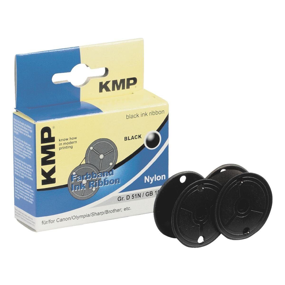 KMP Druckerband 13 mm Breite 51N schwarz SW