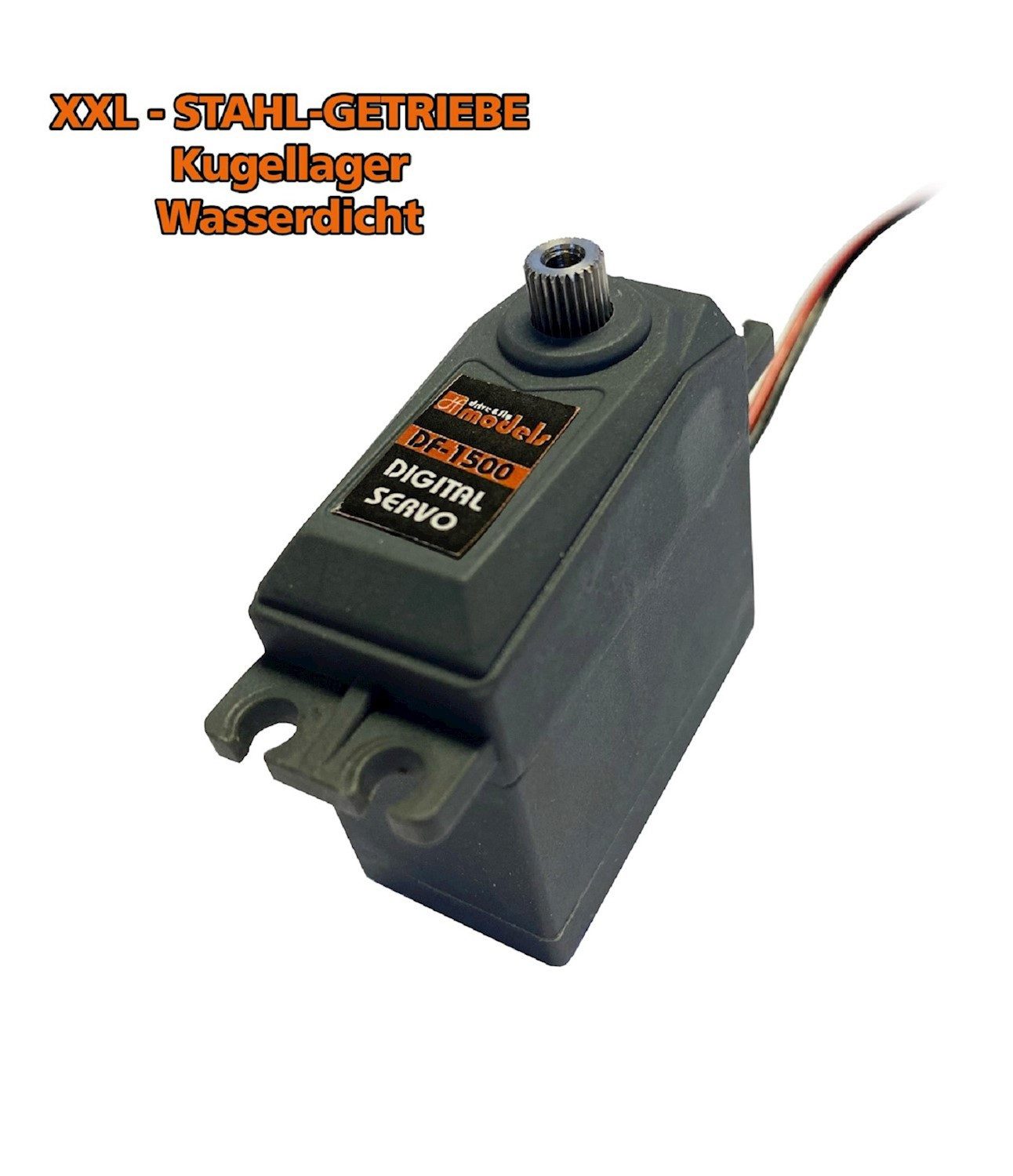 RC-Quadrocopter DF Models Servo DF-1500D - 15KG Stahlgetriebe, Kugellager