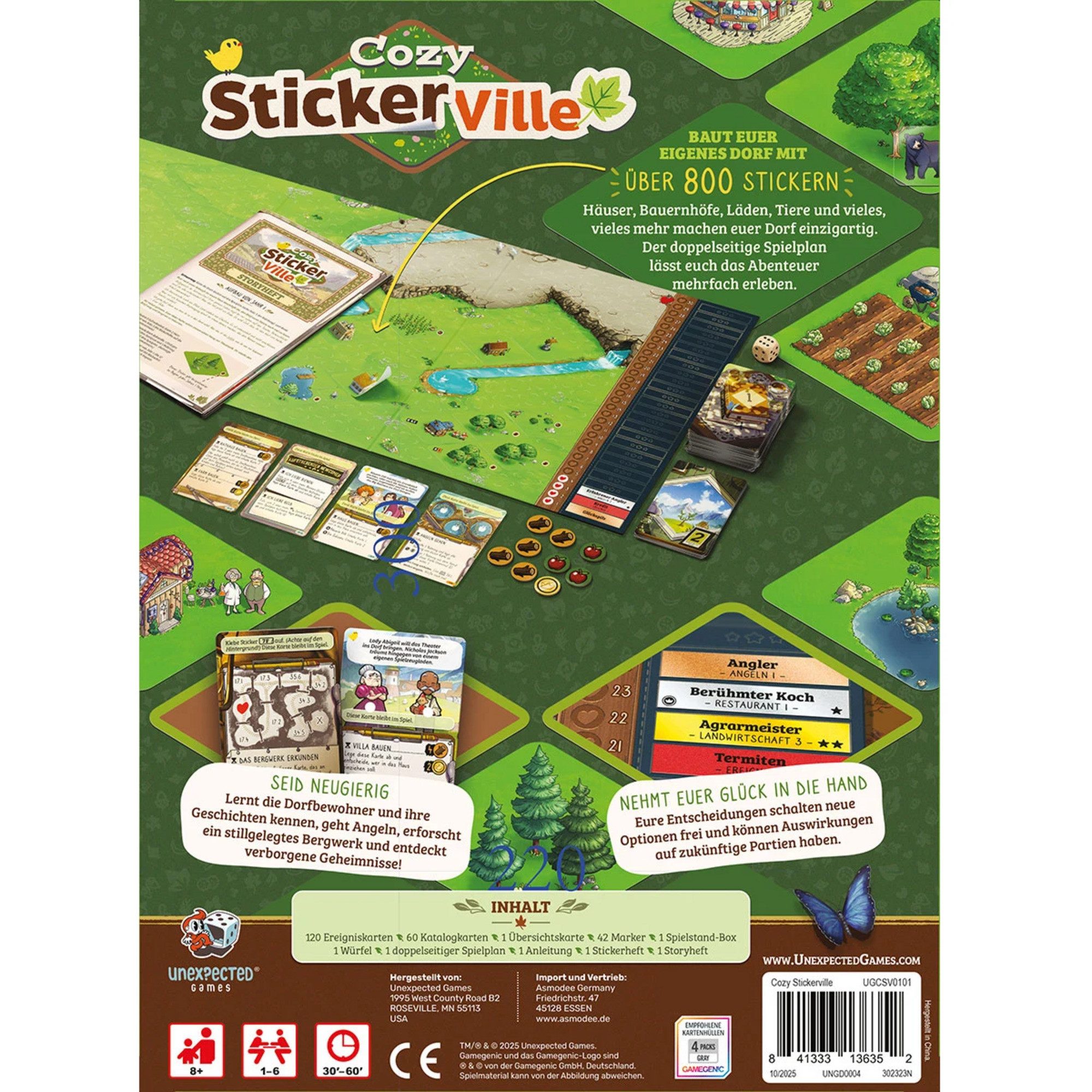 Asmodee Spiel Asmodee Cozy Stickerville, Brettspiel – Bild 5 von 5