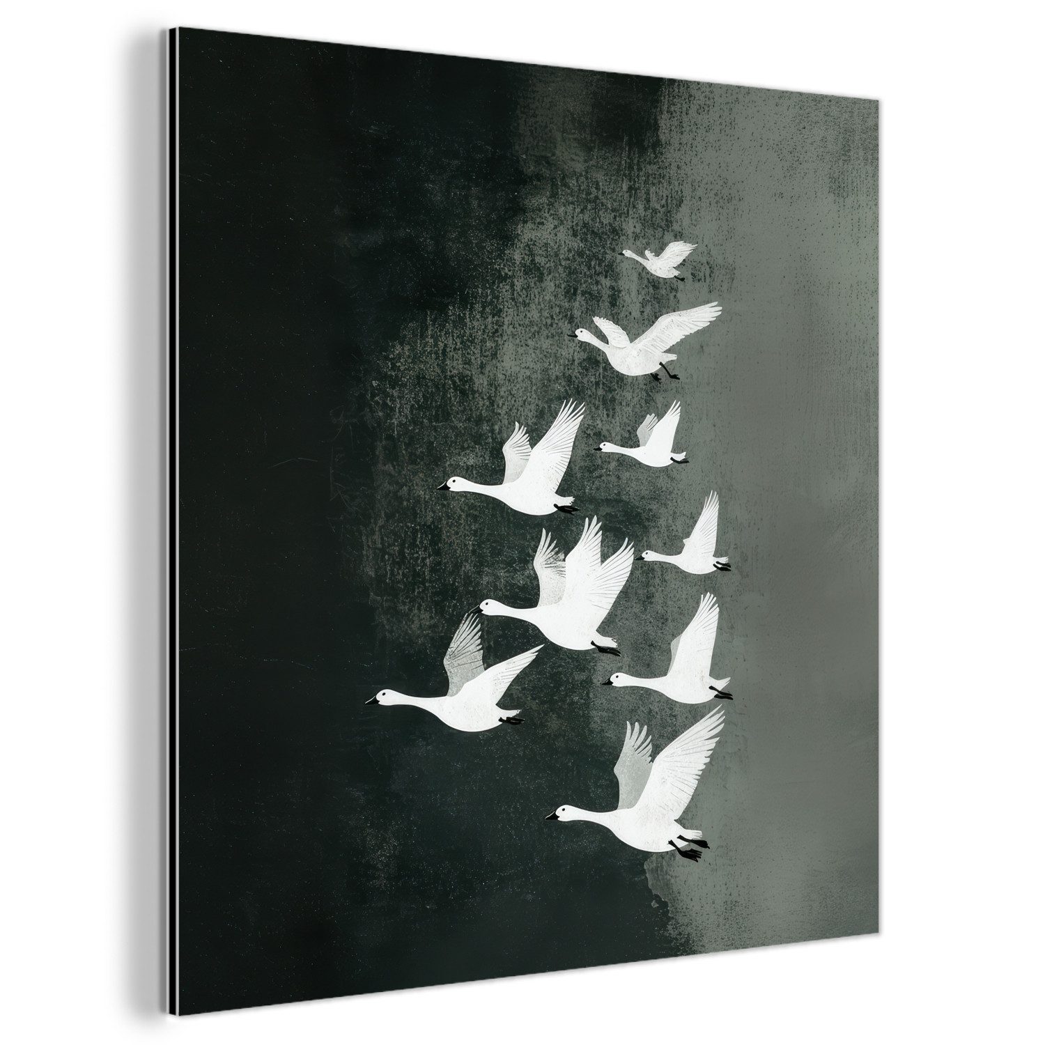 MuchoWow Metallbild Vogel - Japandi - günstig online kaufen