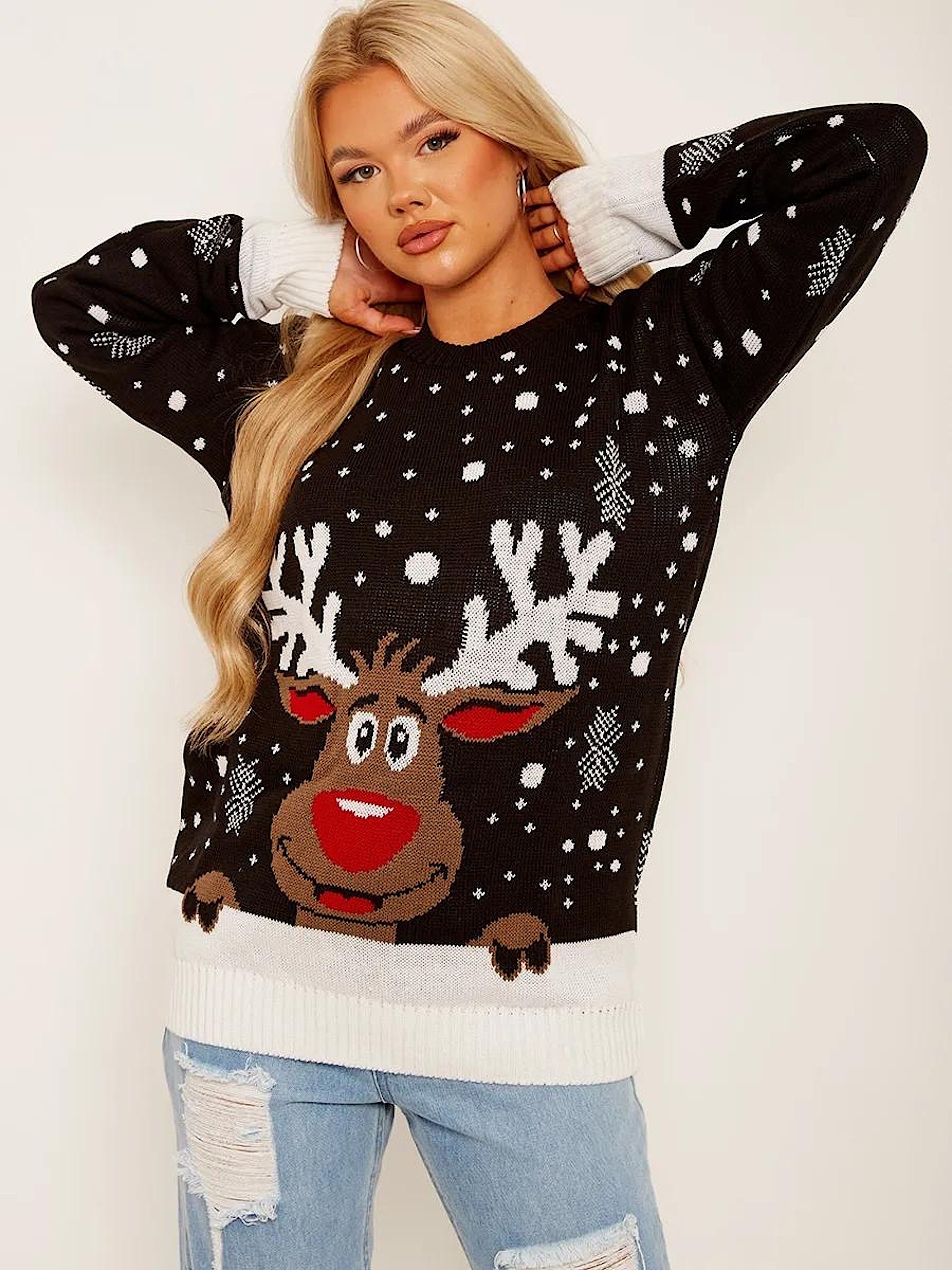 Worldclassca Weihnachtspullover Worldclassca Christmas Weihnachten Pullover Weihnachtspullover Rentier