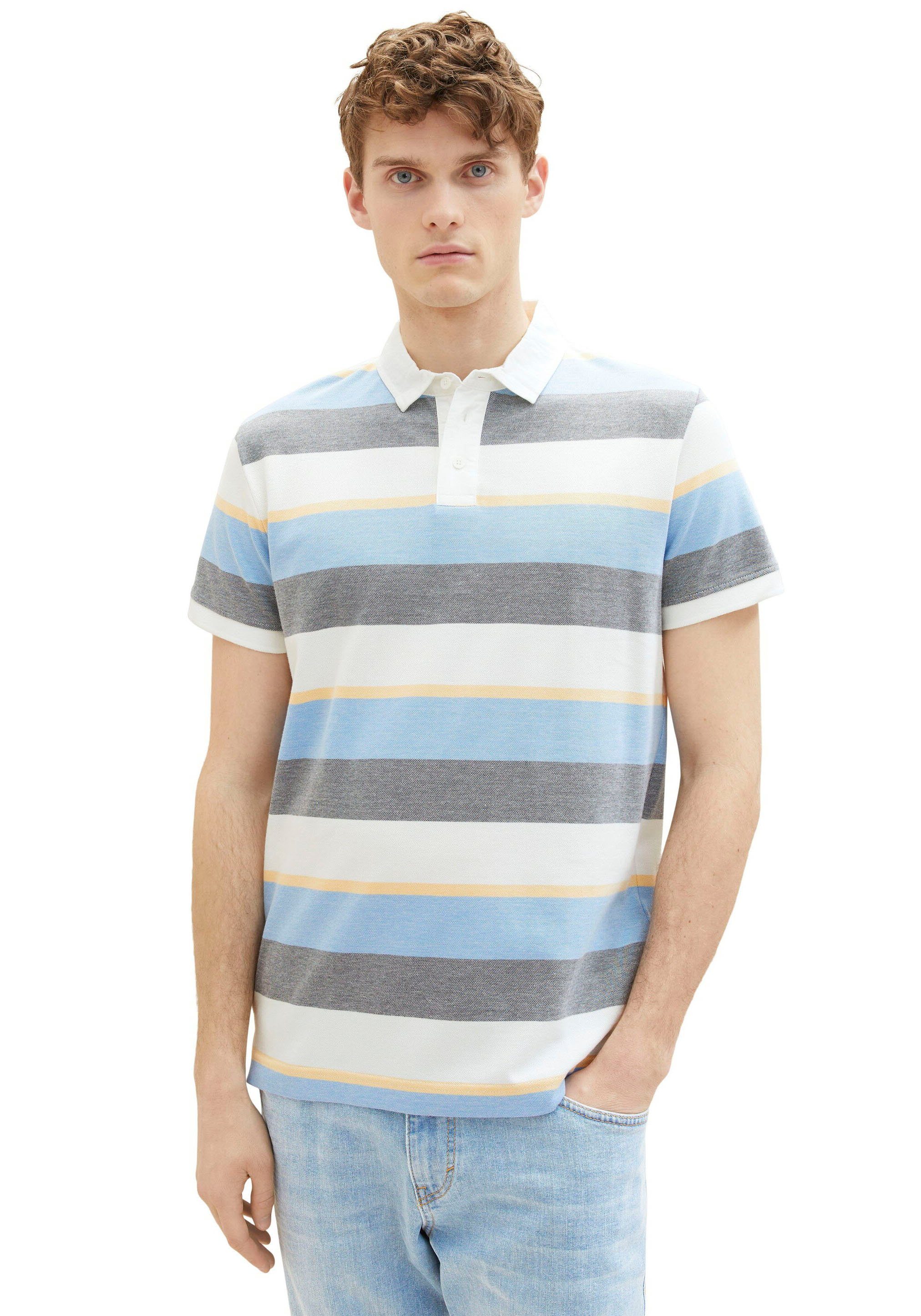 TOM TAILOR T-Shirt stripe multicolor big blue