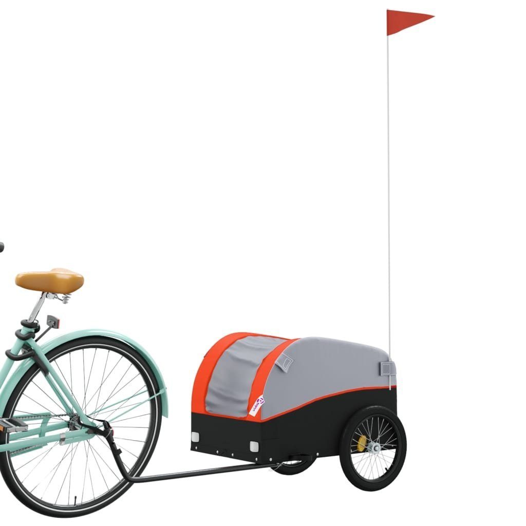 Thumbnail - vidaXL Fahrradlastenanhänger Fahrradanhänger Schwarz und Orange 30 kg Eisen