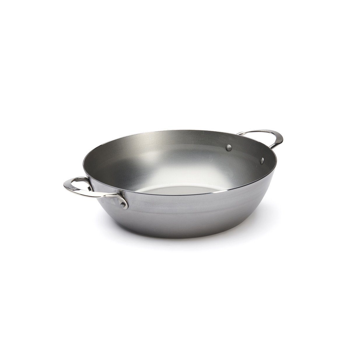 de Buyer Bratpfanne Mineral B, tiefe Bauernpfanne 32 cm - Eisen mit Bienenwachsbeschichtung -