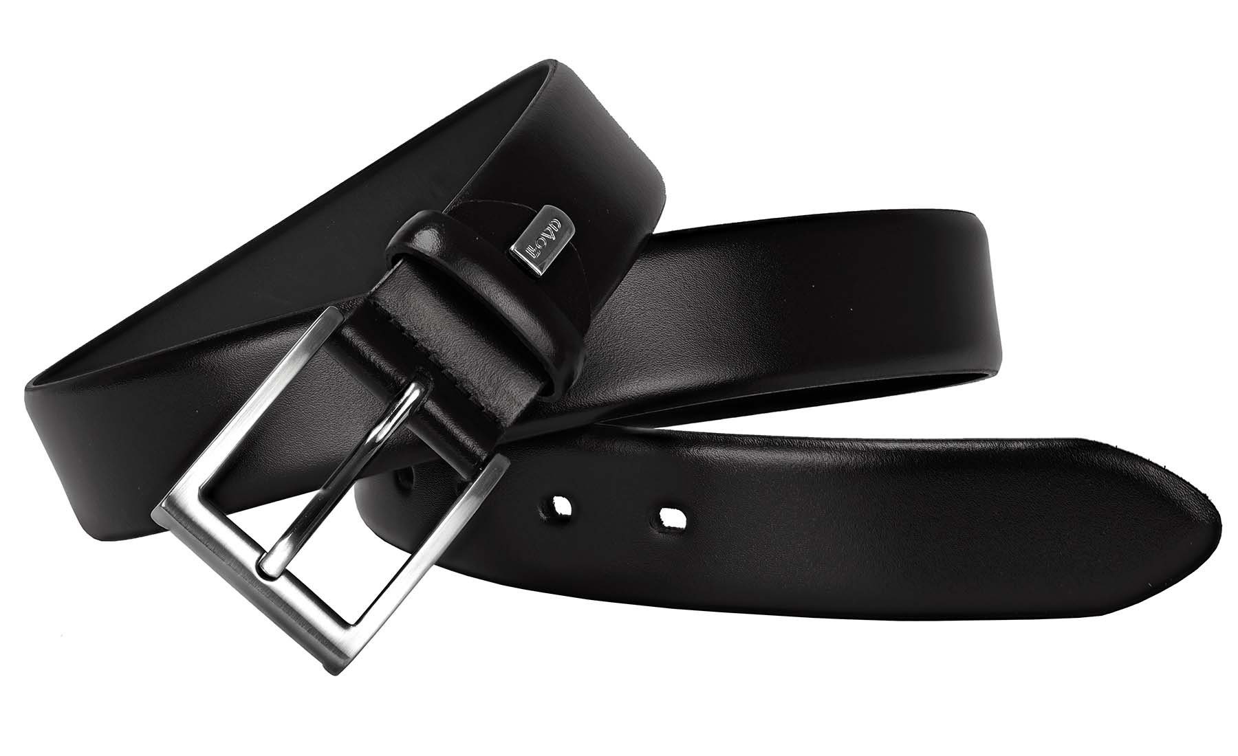 mm 35 LLOYD-Herren-Ledergürtel LLOYD Men’s Ledergürtel Dorn-Schließe black Belts