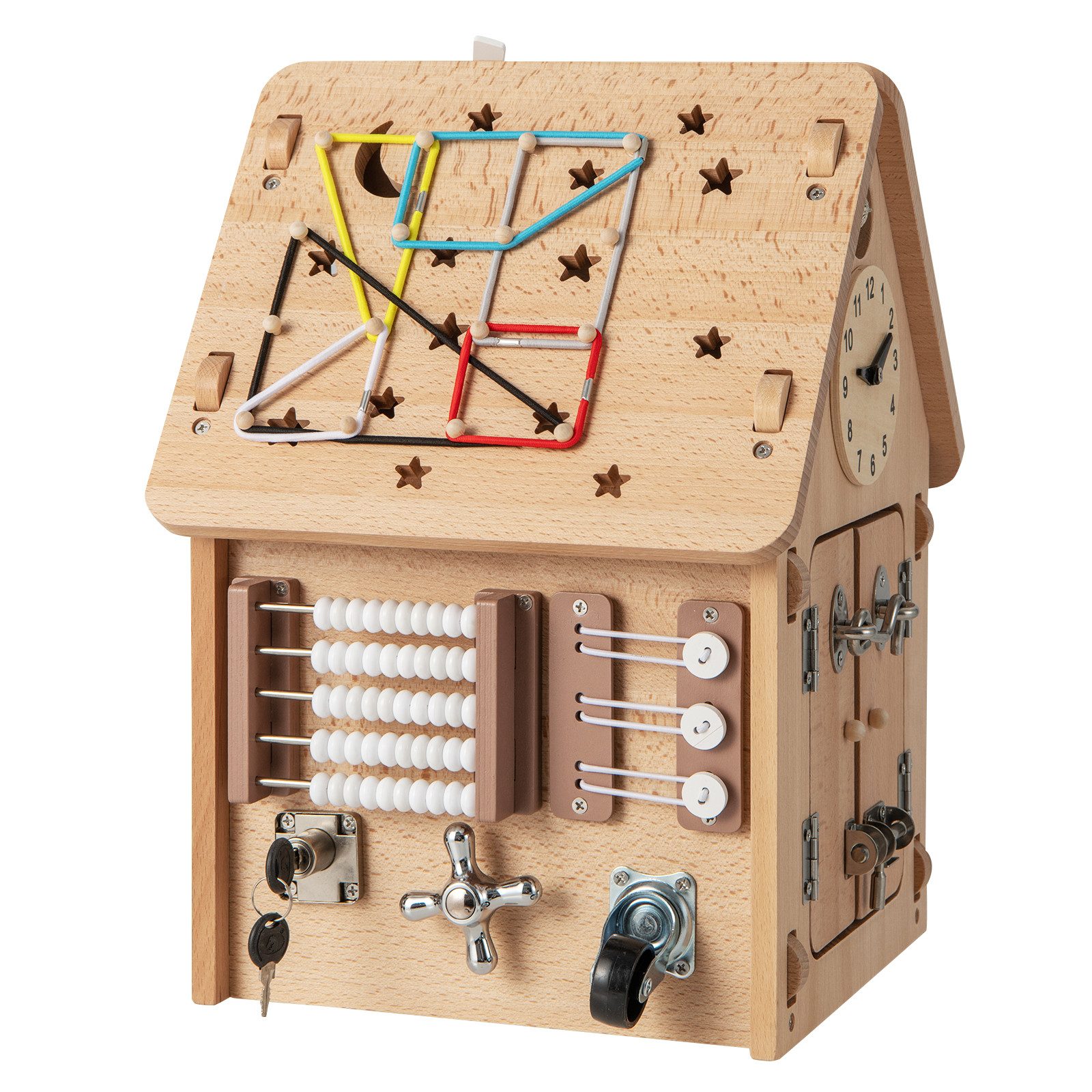 COSTWAY Lernspielzeug Kinder Spielhaus, Montessori Spielzeug aus Holz günstig online kaufen