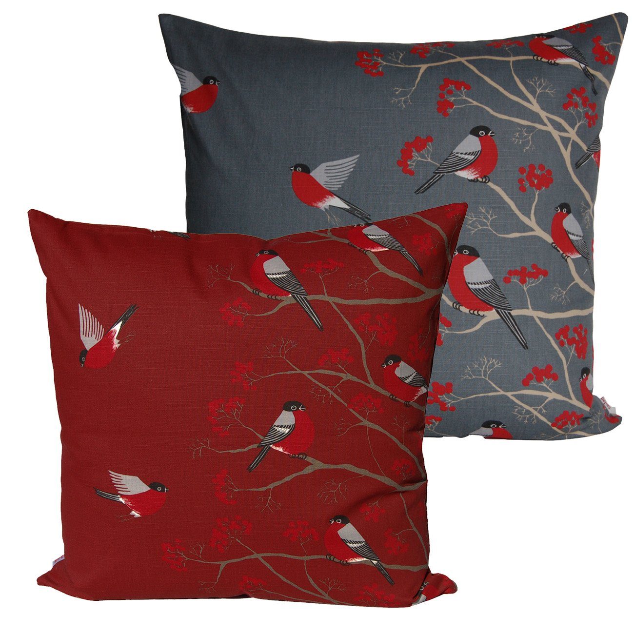 beties Kissenbezug Beeren Vögel, (1 Stück), Kissenhülle ca. 40x40 cm Deko-K günstig online kaufen