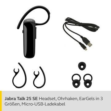 Jabra Talk 25 SE Wireless-Headset (Bluetooth, Bluetooth, Kabellos, HD-Qualität, Omnidirektionales Mikrofon, Bis zu 9 Stunden Gesprächszeit)