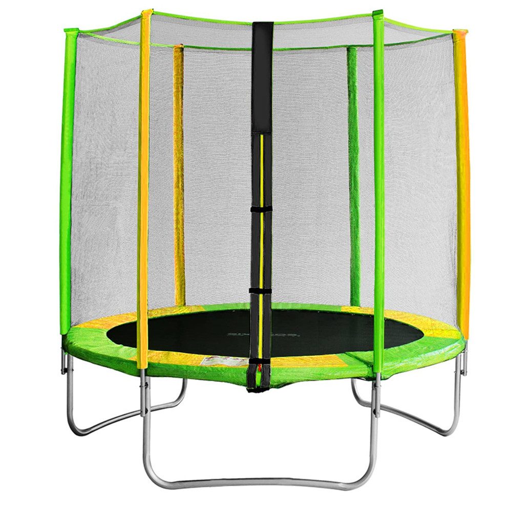 JEOBEST Gartentrampolin Outdoor Trampolin mit Sicherheitsnetz, Ø 150 cm, mit Sicherheitsnetz, Schutzpolster, belastbar bis 60 kg