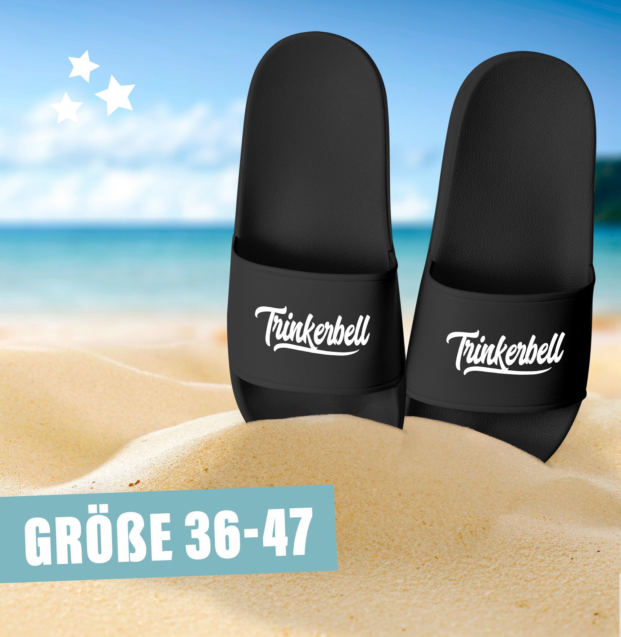 MoonWorks Badelatschen mit Spruch Alkohol Party Unisex Badeschlappen mit Badesandale
