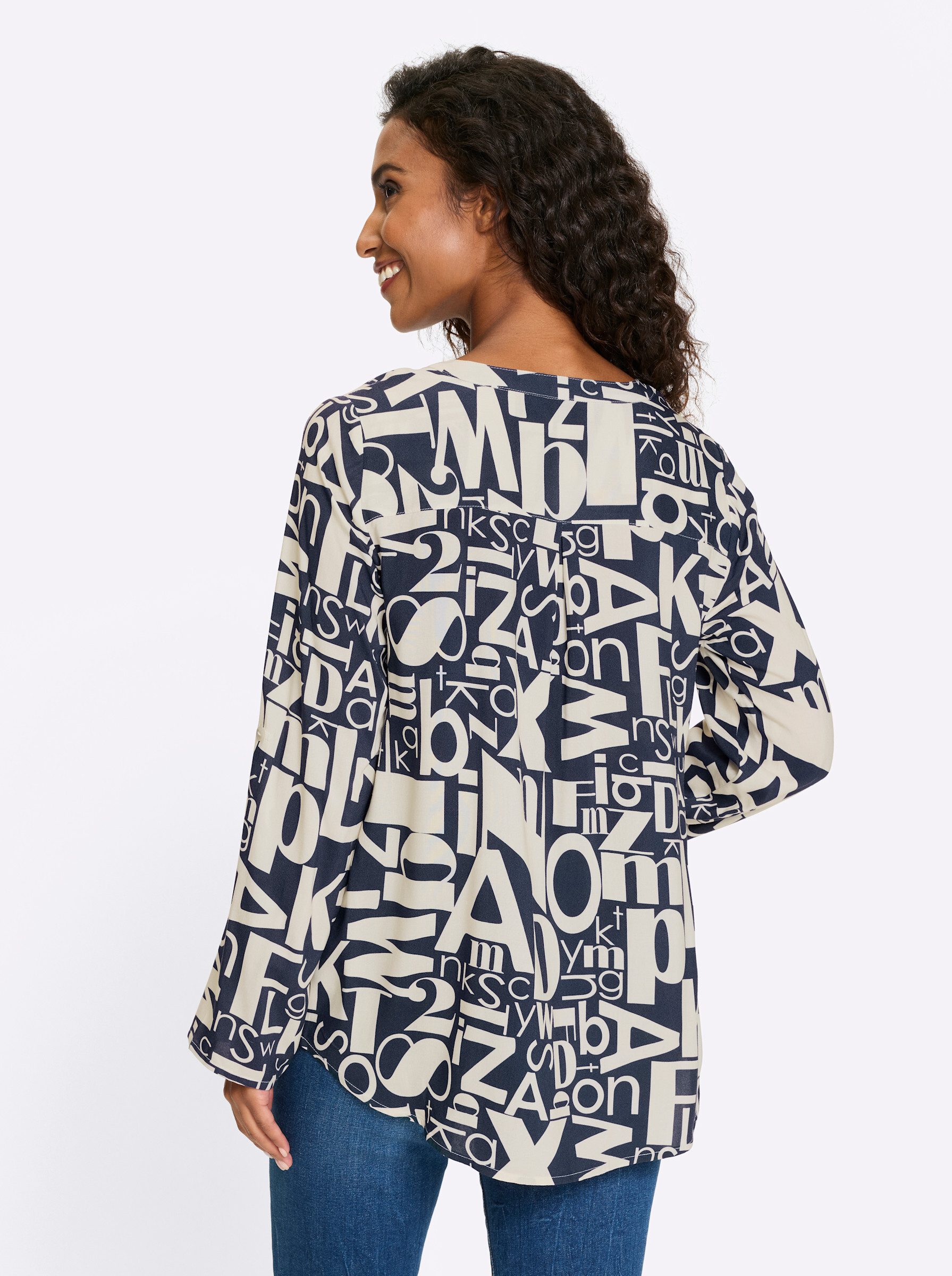 heine Klassische Bluse Druckbluse . günstig online kaufen