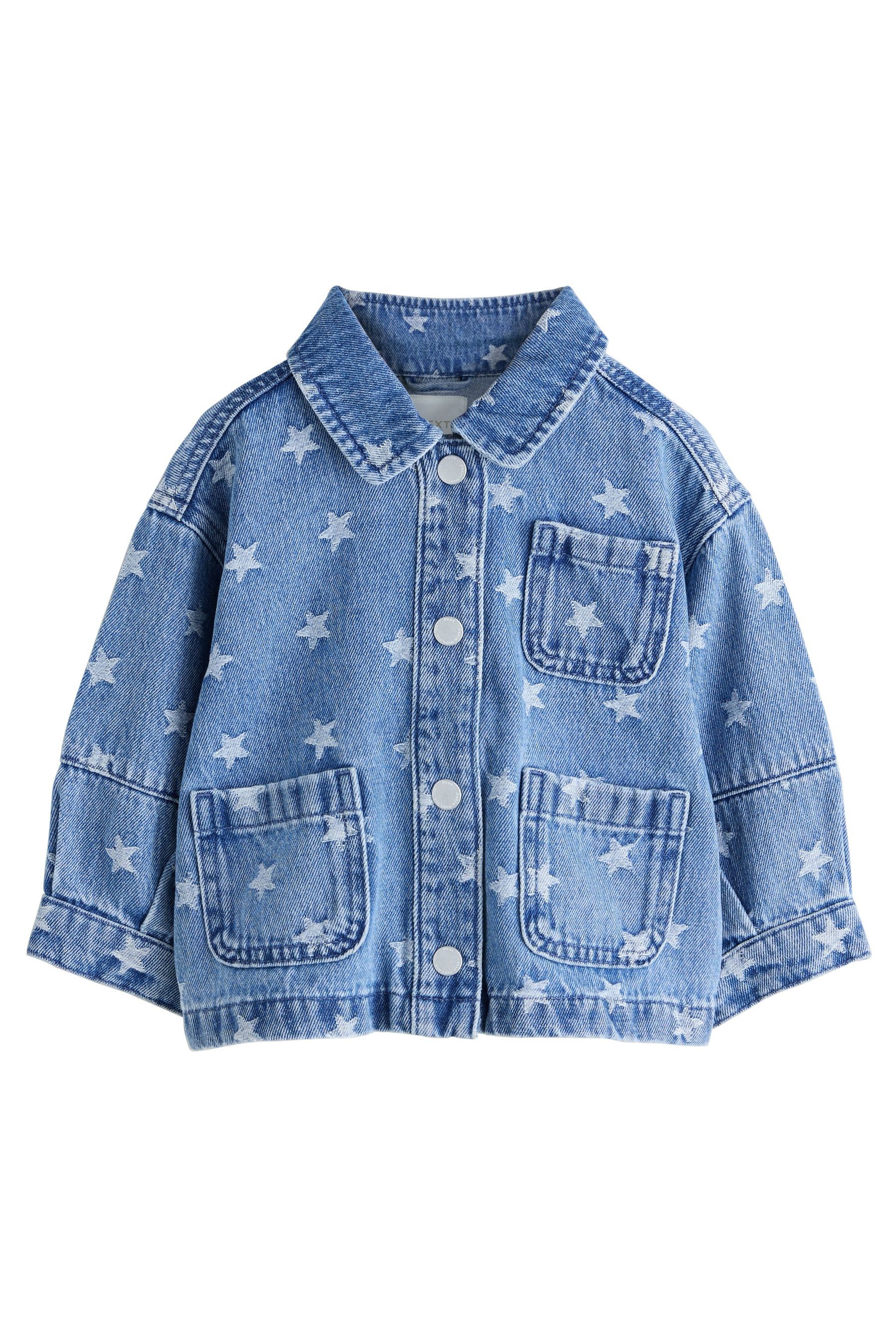 Jeansjacke Jacquard-Jeansjacke, Stern