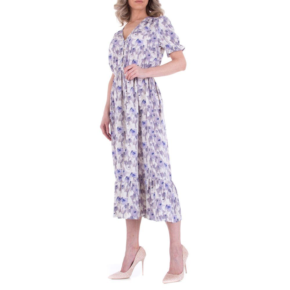 Ital-Design Sommerkleid Damen Freizeit Geblümt Sommerkleid in Lila