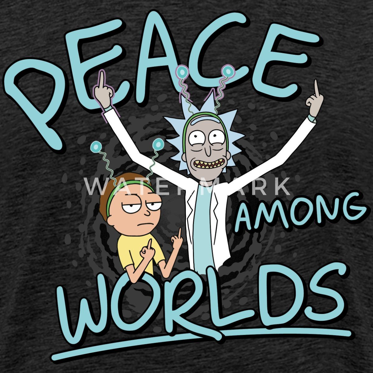 Spreadshirt T-Shirt Rick & Morty Peace günstig online kaufen