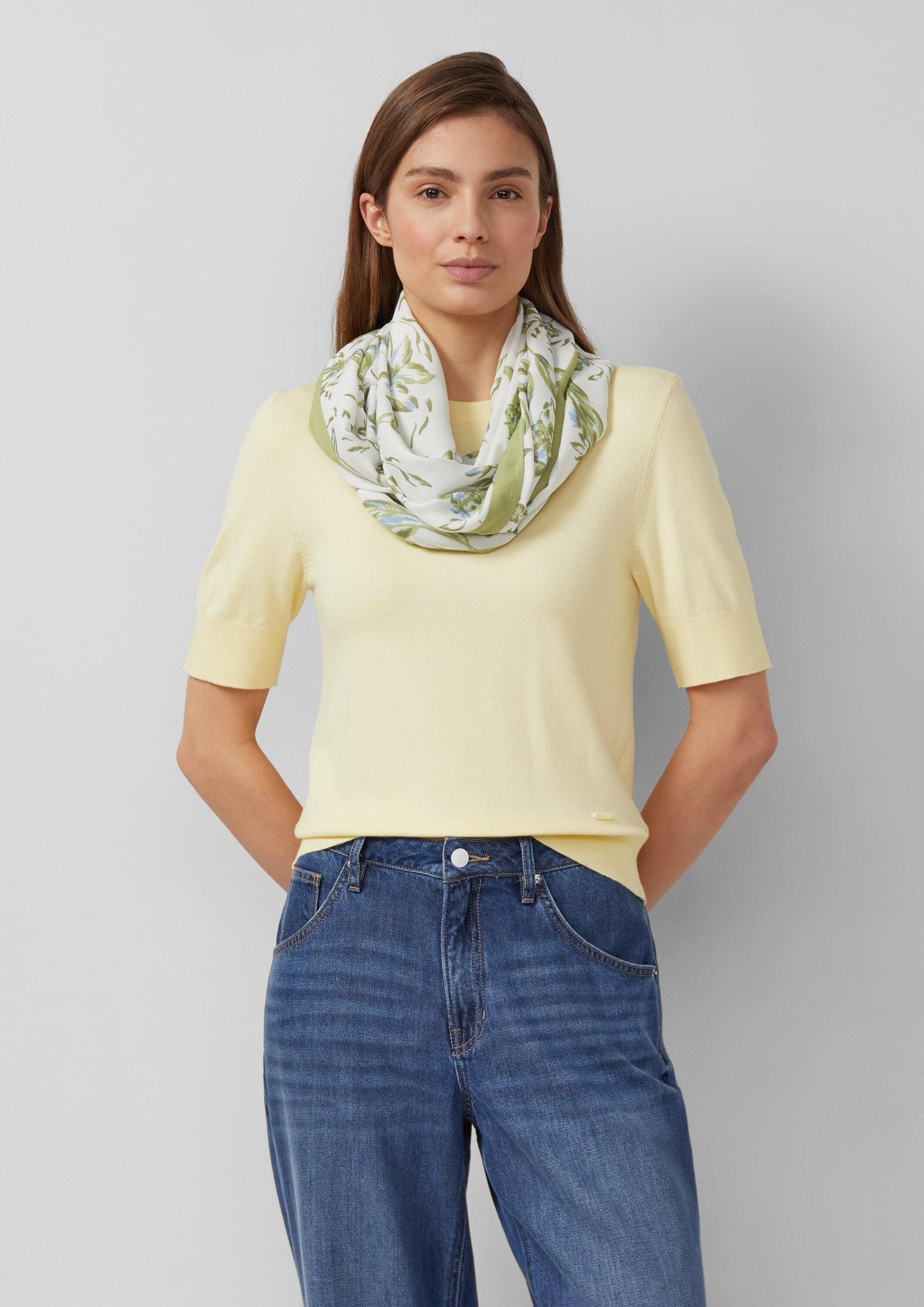 s.Oliver Loop Snood, Loop-Schal aus Viskose mit floralem Muster günstig online kaufen