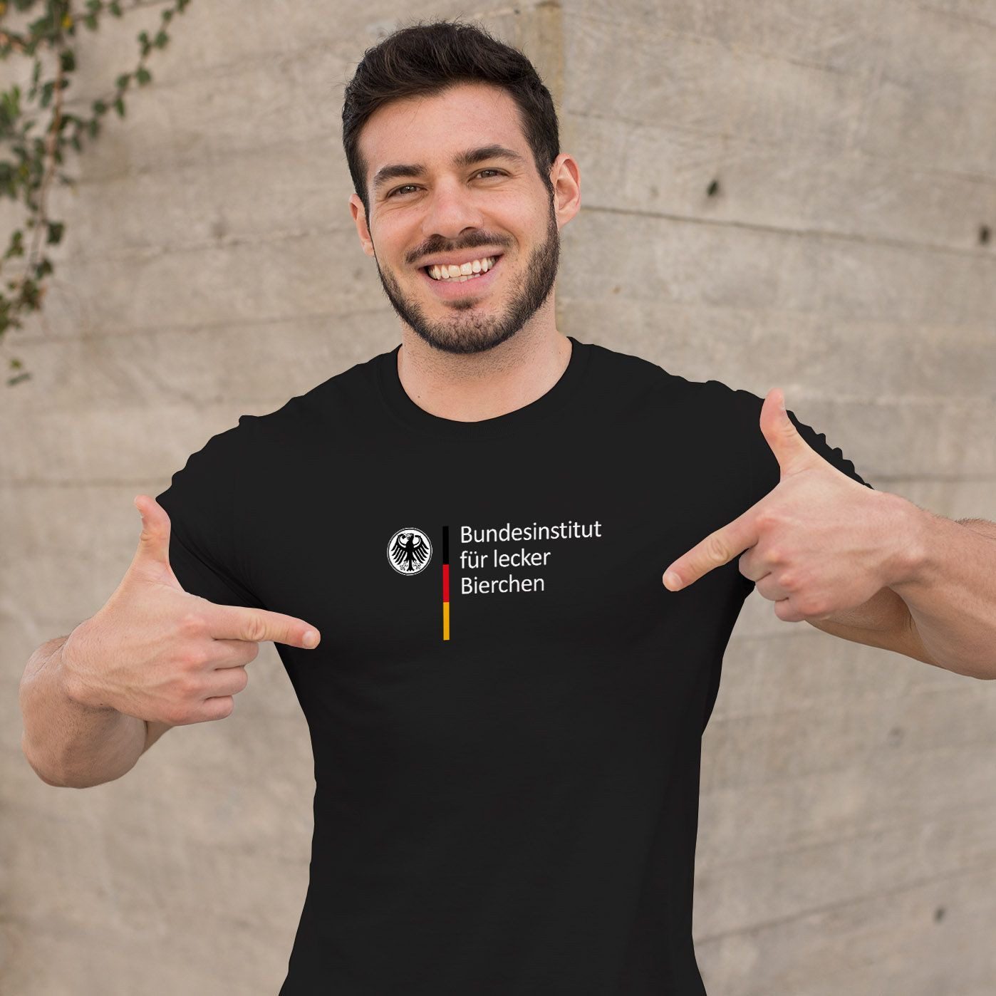 MoonWorks Print-Shirt Herren T-Shirt Alkohol Bier Bundesinstitut für lecker Bierchen mit Print