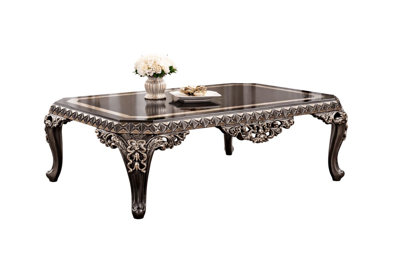 Xlmoebel Couchtisch Eleganter Couchtisch im klassischen Stil aus robustem Holz, Made in Europa