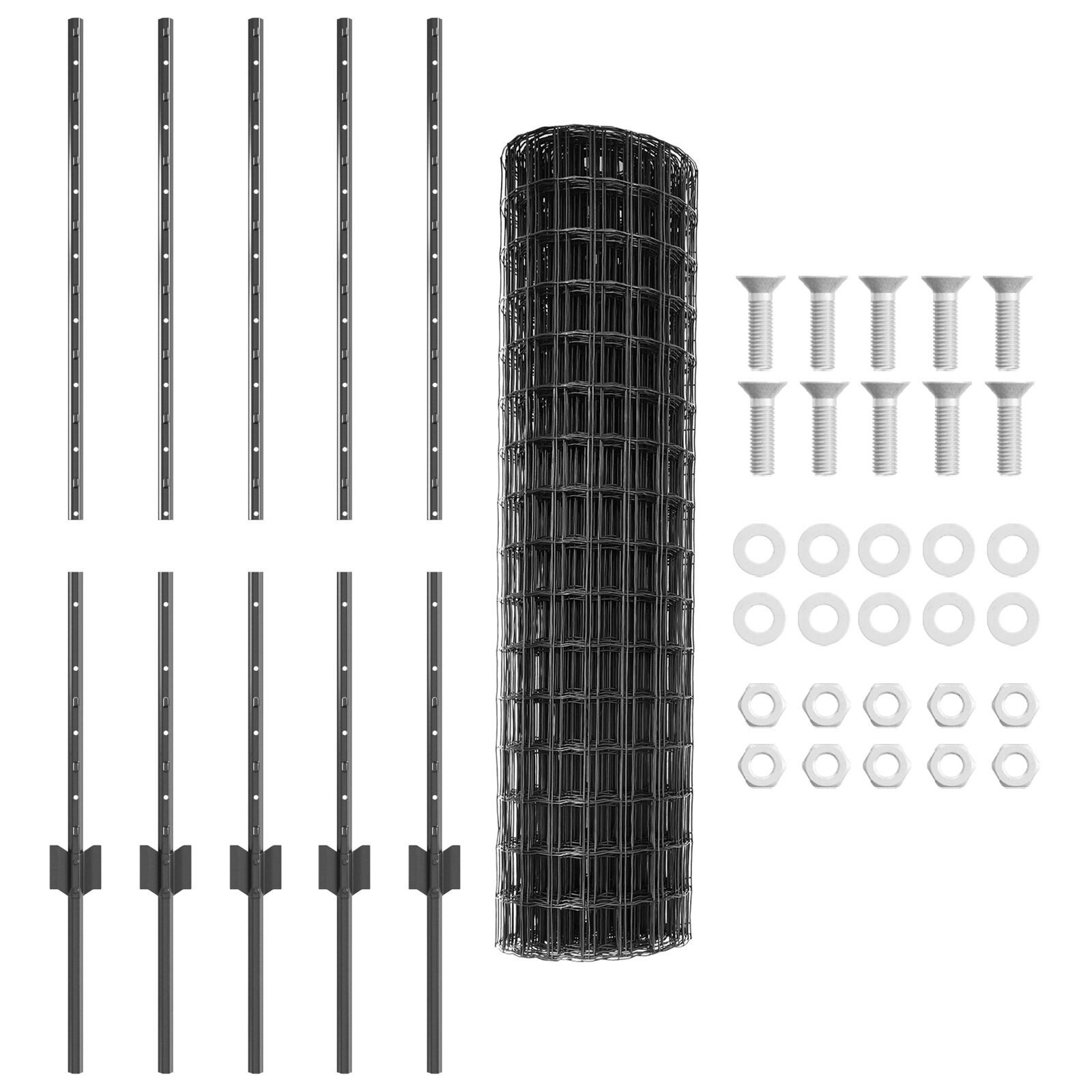 vidaXL Zaunpfosten Gartenzaunset Set aus 2 günstig online kaufen