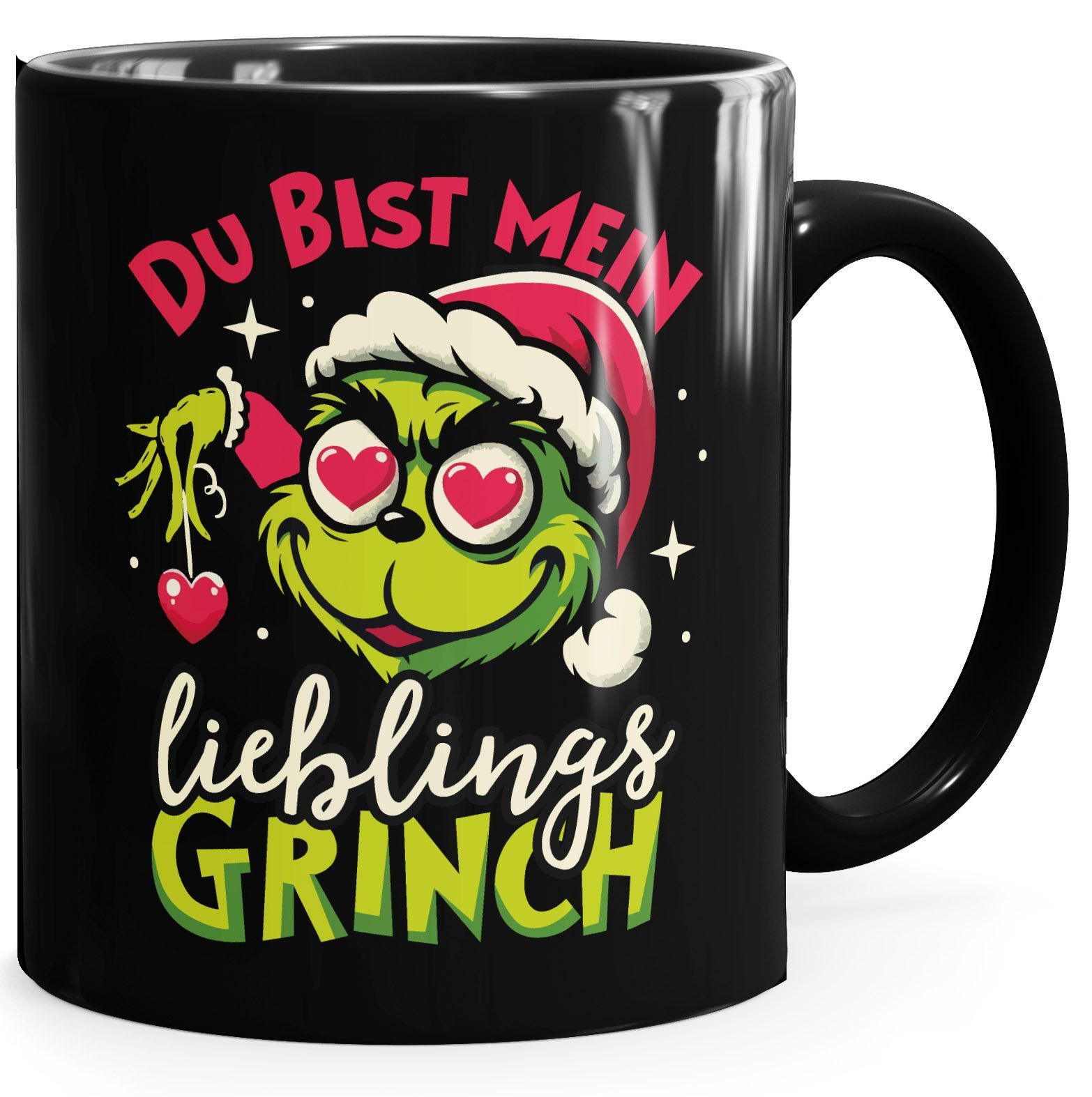MoonWorks Tasse Tasse Weihnachten Du bist mein Lieblingsgrinch Spruch Lustig, Keramik