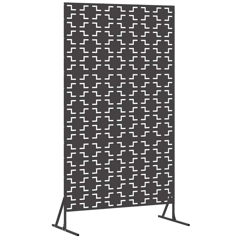 vidaXL Gartenzaun Sichtschutz 100 x 50 x 180 cm Stahl Schwarz, (1-St)