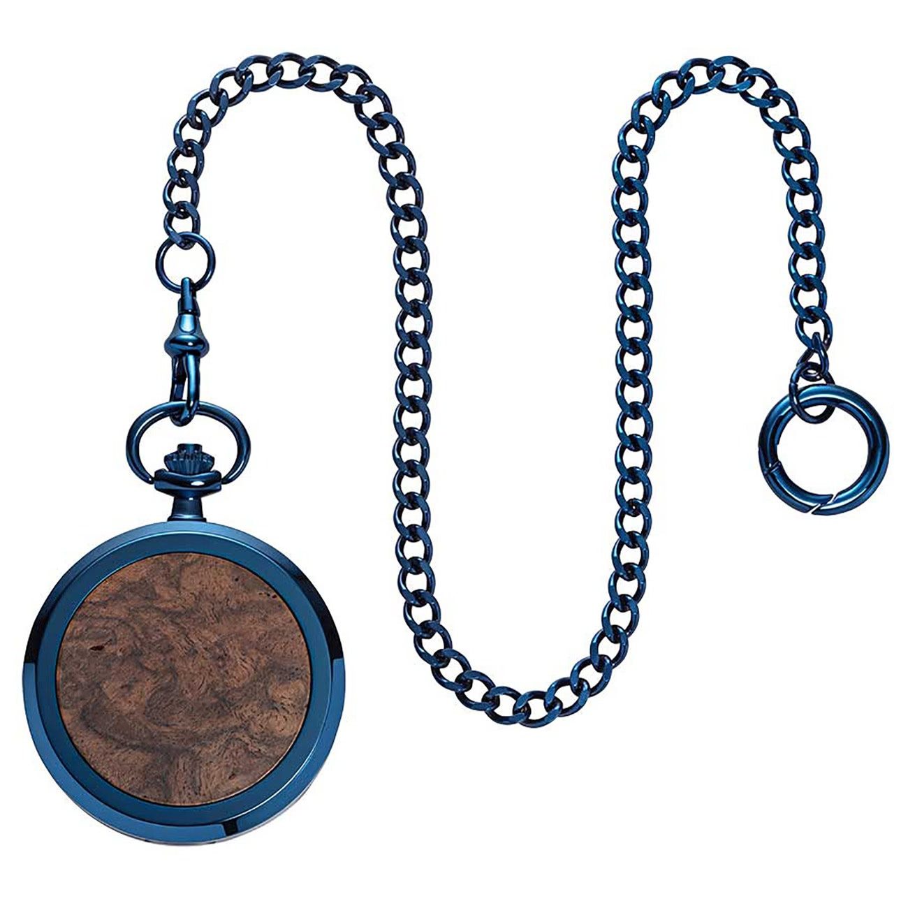 Waidzeit Austria Taschenuhr Waidzeit Herren Taschenuhr Edelstahl blau, (Analoguhr), Herren Taschenuhr rund, extra groß (ca. 50mm), Edelstahl, Casual