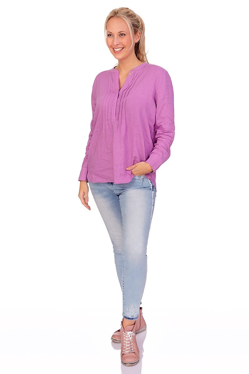 Lieblingsstück Trachtenbluse Tunikabluse - RYLIE - blueberry rose, skyway