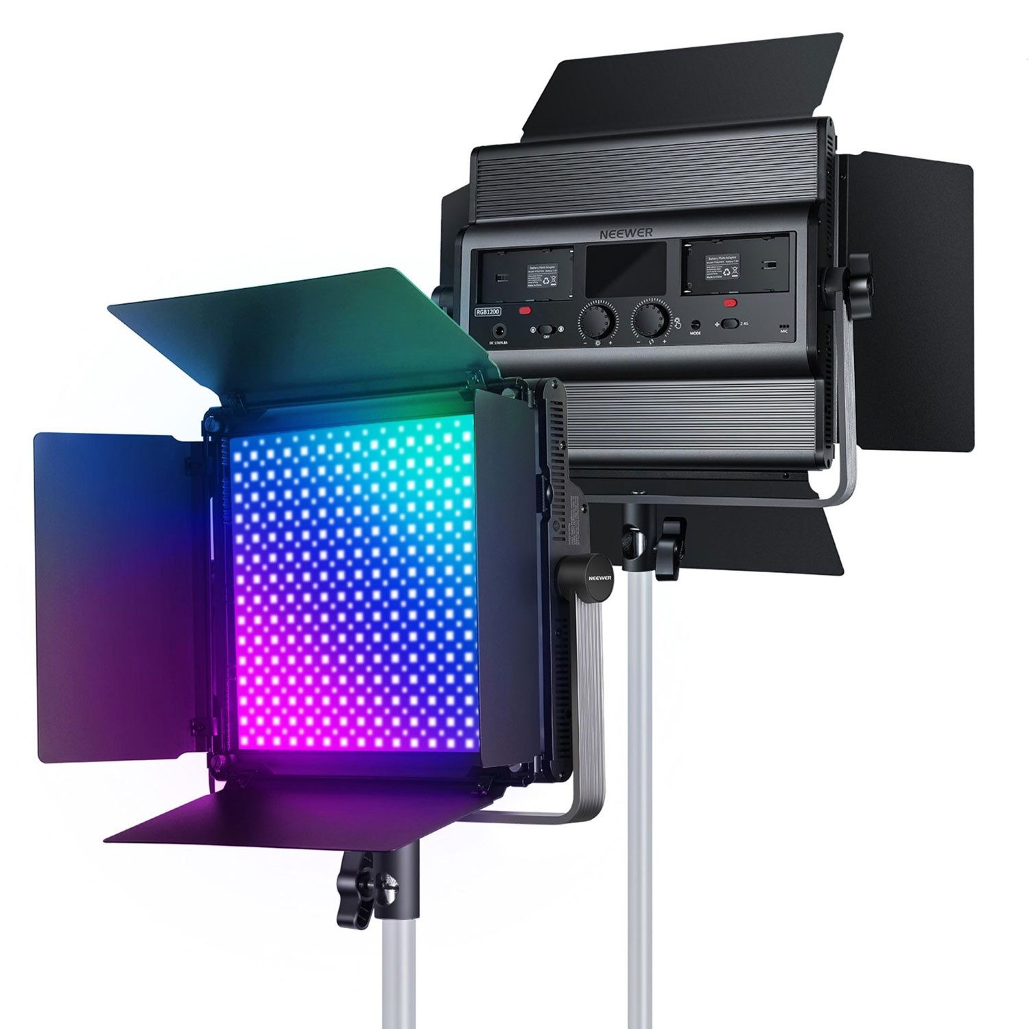 Neewer Videoleuchte Neewer Flächenleuchte RGB1200 LED Videoleuchte, 60 Watt LED Flächenleuchte