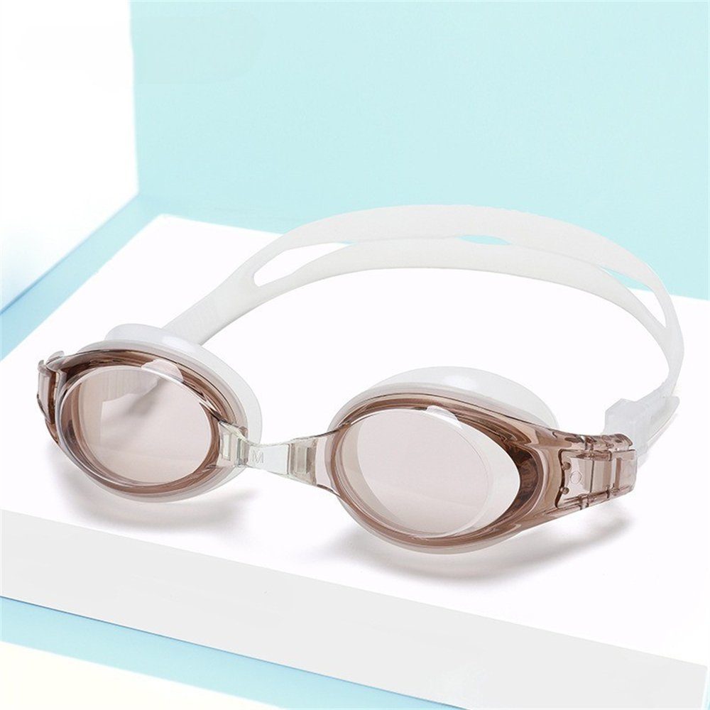 Taucherbrille Braun Schwimmbrille wasserdicht komfortabel für Erwachsene, Rouemi Schwimmbrille