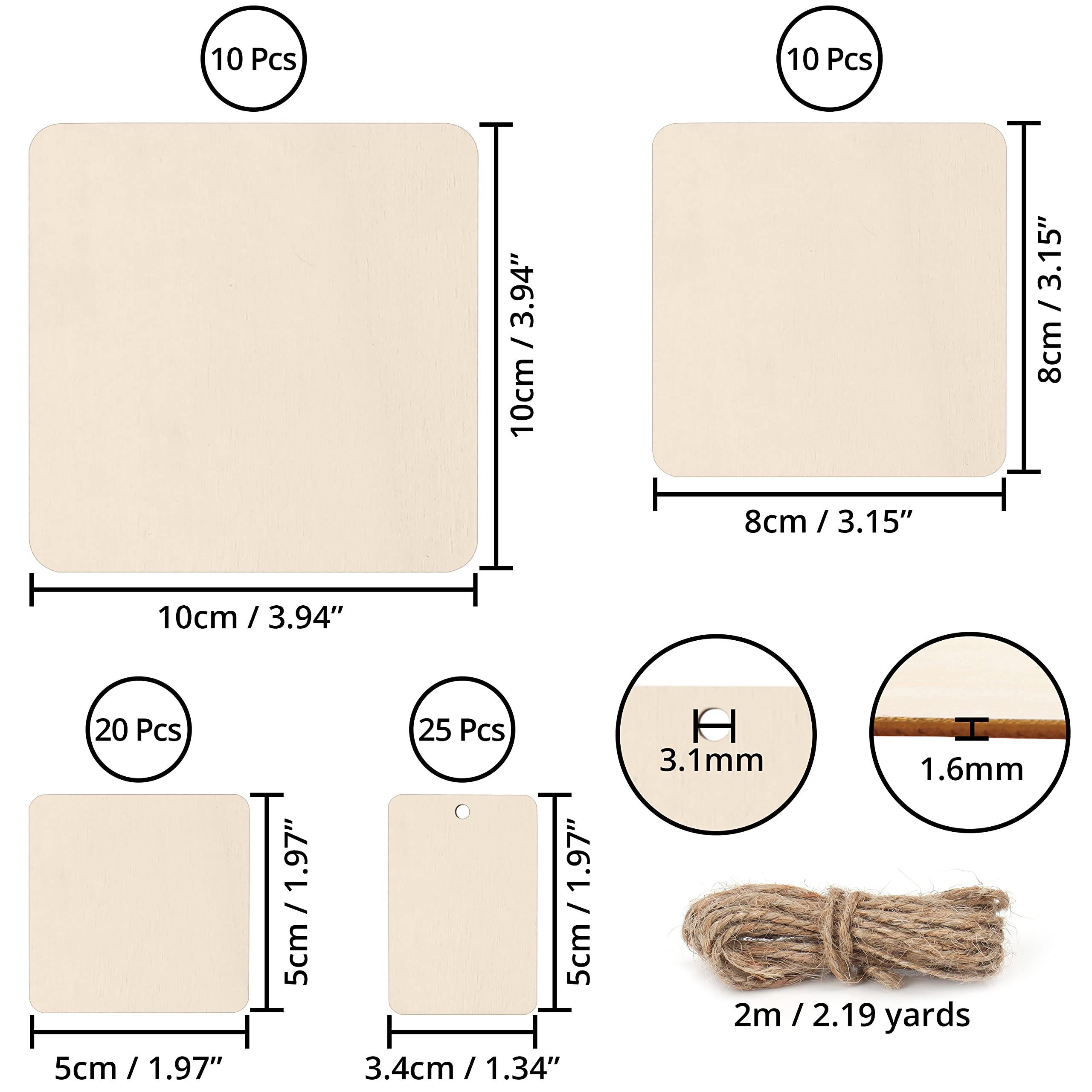 Belle Vous Dekoobjekt Holzfliesen für Bastelarbeiten, günstig online kaufen