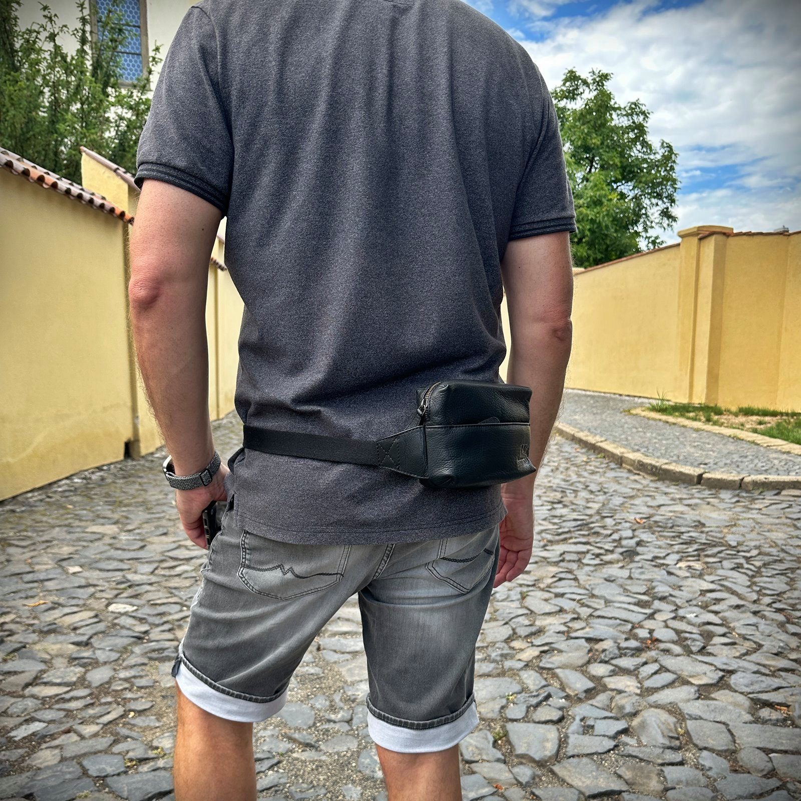 LECONI Gürteltasche Bauchtasche Hüfttasche Damen Herren Nappa Echt Leder LE9029