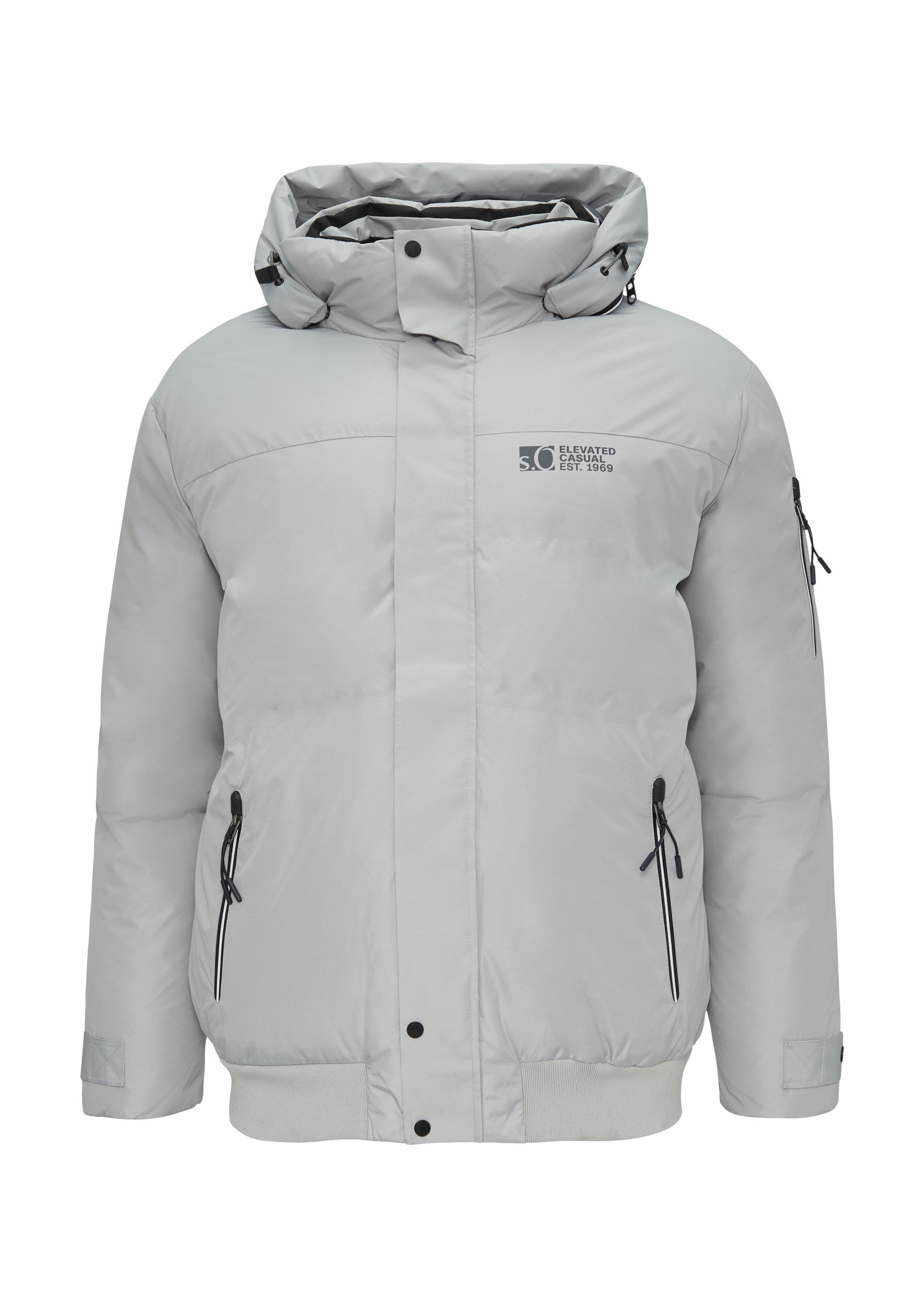 s.Oliver Winterjacke Outdoor-Jacke Wasserabweisender wattierter Blouson mit Kontrast-Details