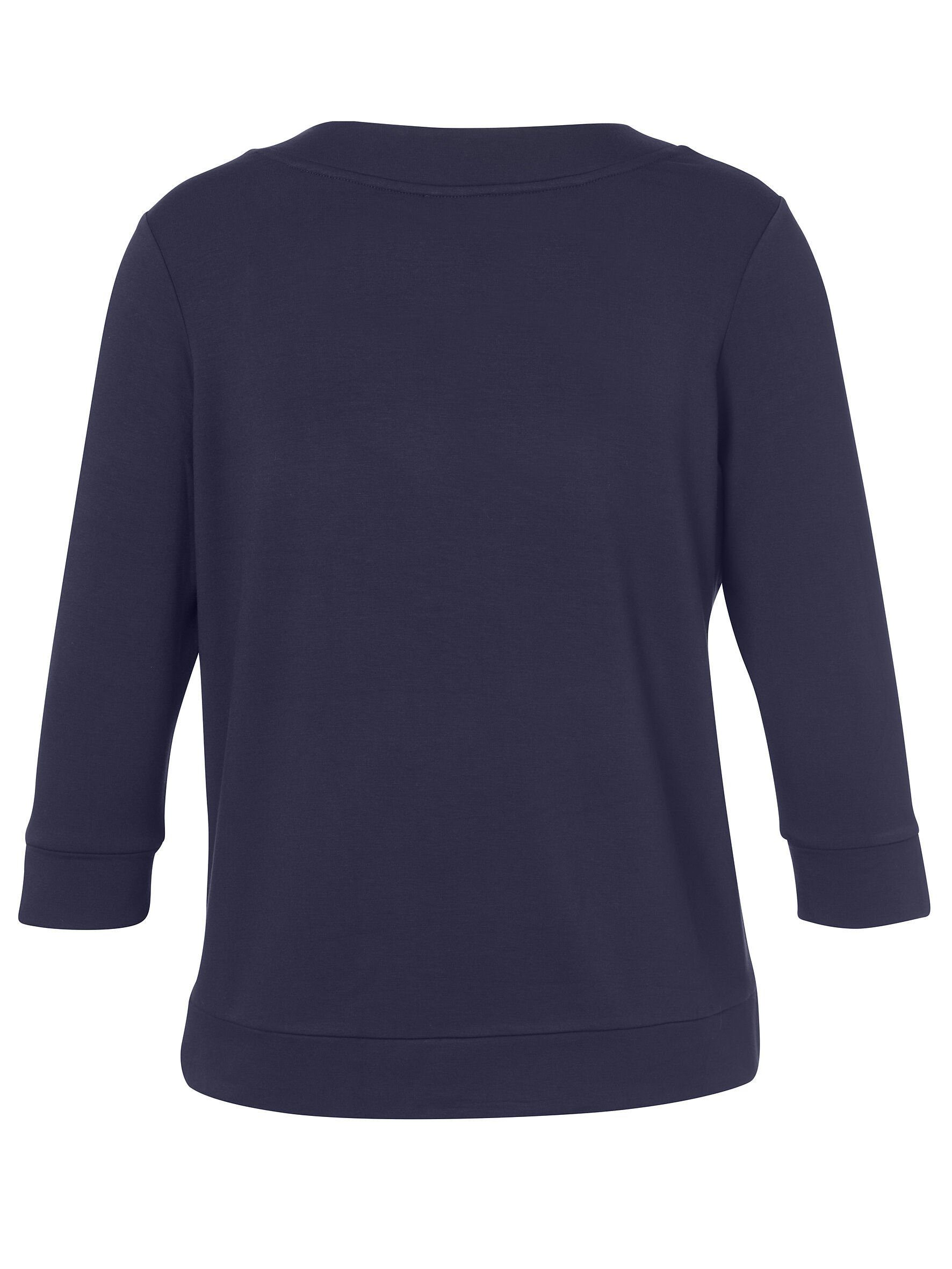 Glitzersteinen indigo DUE APPIA VIA Sweatshirt mit