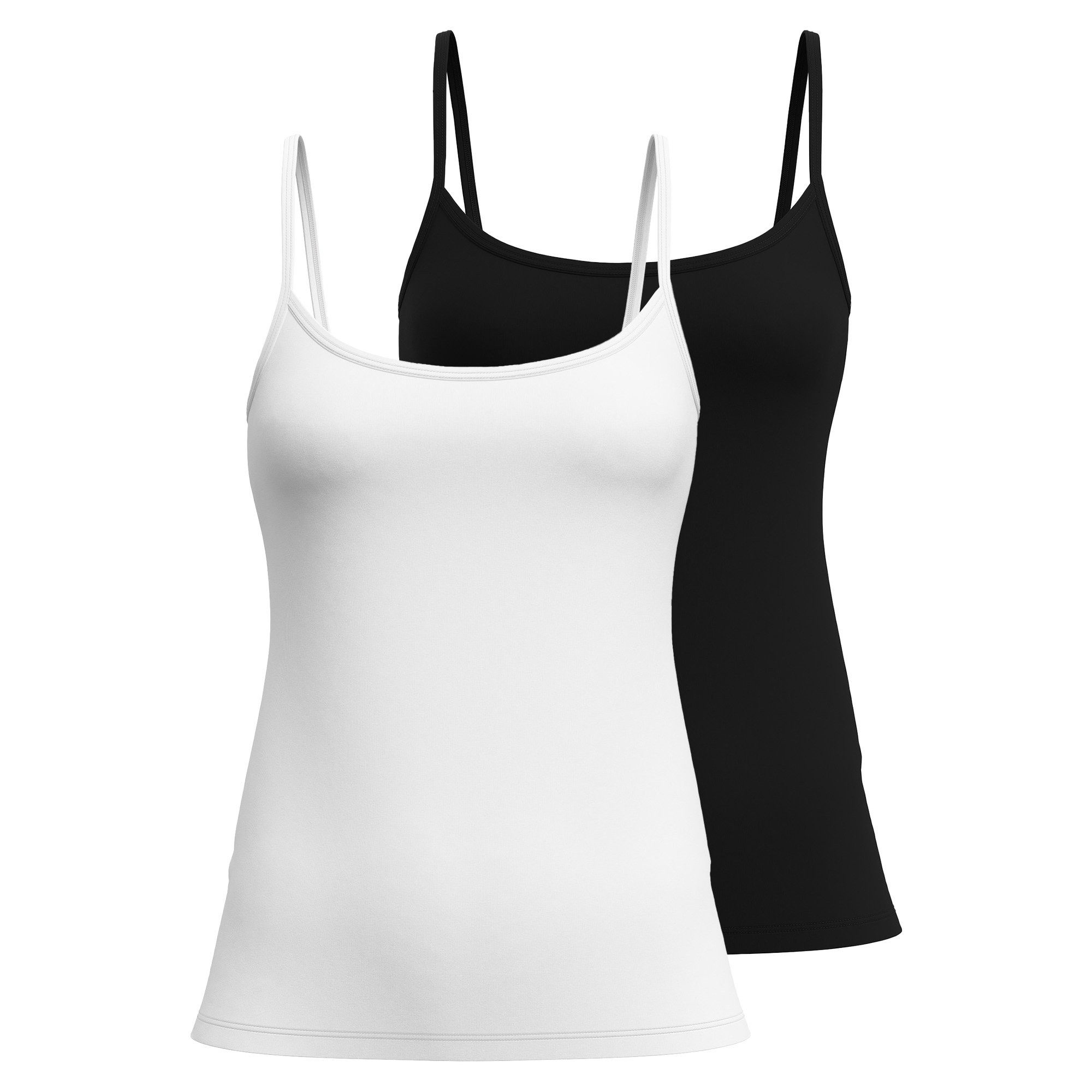 Unterhemd Damen Unterhemd 2er Pack Baumwolle