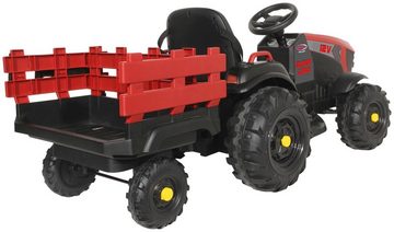 Jamara Elektro-Kindertraktor Ride-on Traktor Super Load, Belastbarkeit 28 kg, mit Anhänger