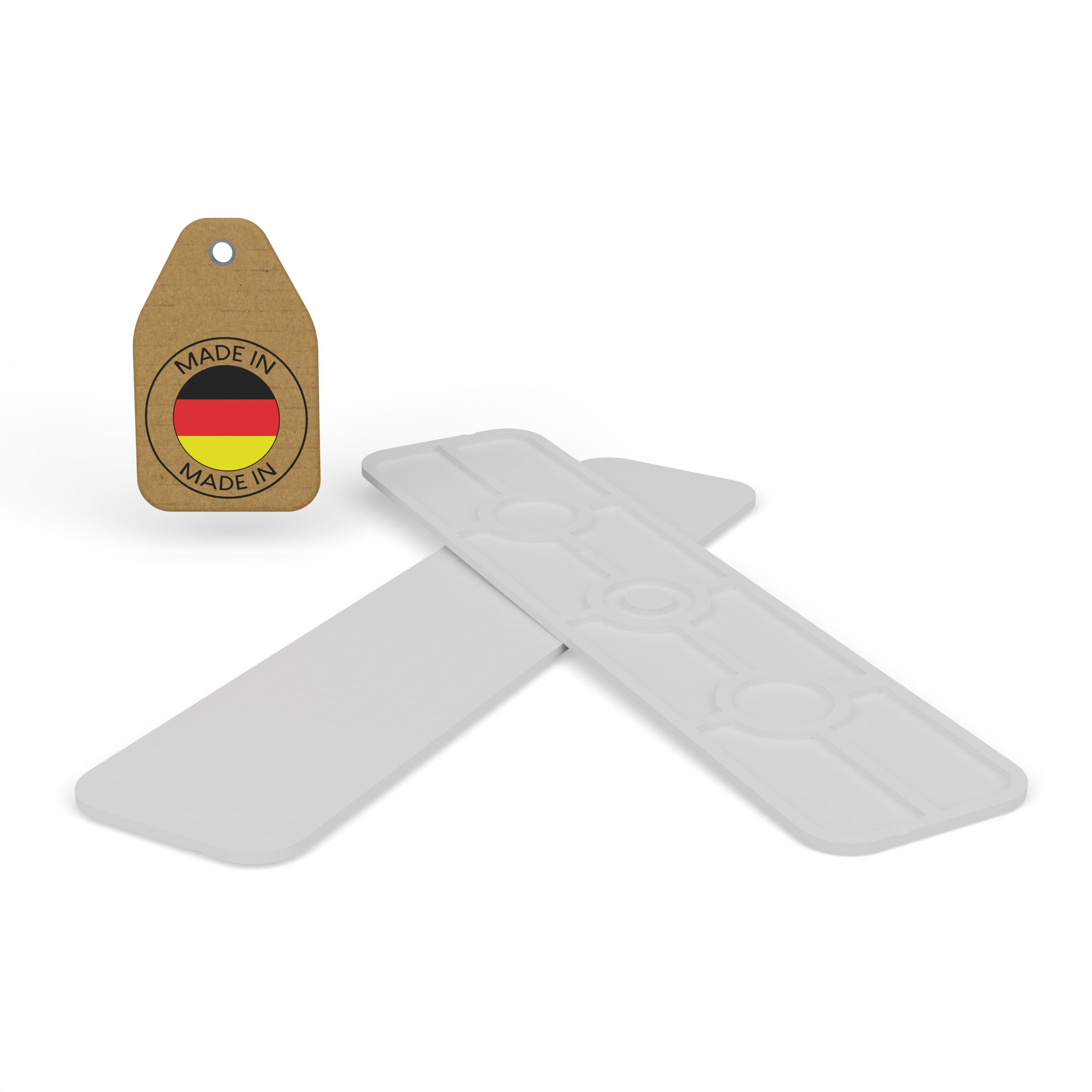 FUX Unterlegplatte Kunststoff Abstandshalter 100x24 1-6mm Made in Germany Distanzklötze, 1-6mm, 1mm, 2mm, 3mm, 4mm, 5mm, 6mm, 100-St., 100 % Recyceltes Material