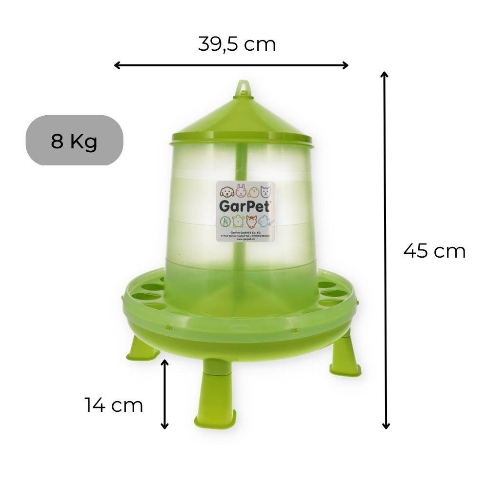 GarPet Wasserspender Geflügel Futterautomat und Tränke Set mit Füßen Hühner günstig online kaufen