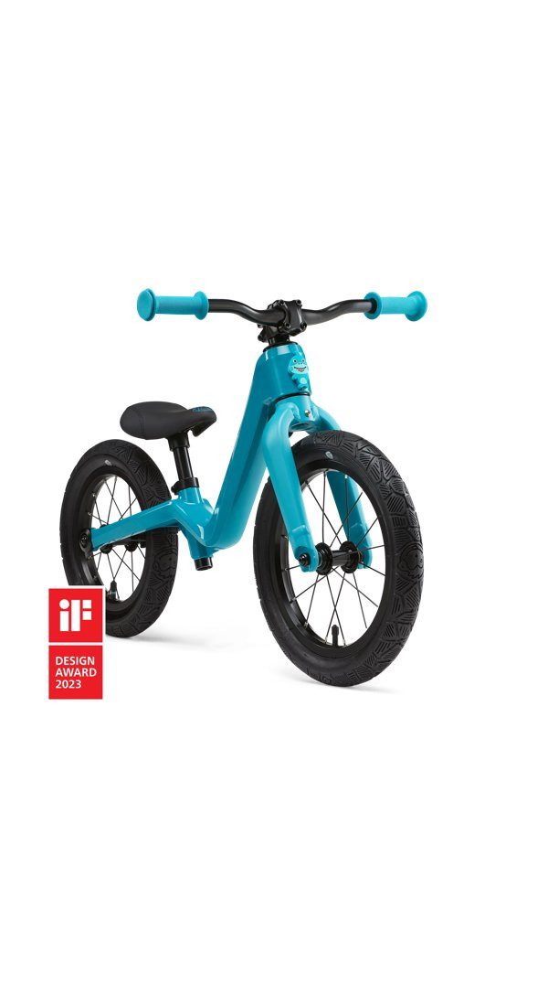 ergobag Laufrad Laufrad Mini Flitzer 12/14 Zoll, breiter Lenker für mehr Kontrolle